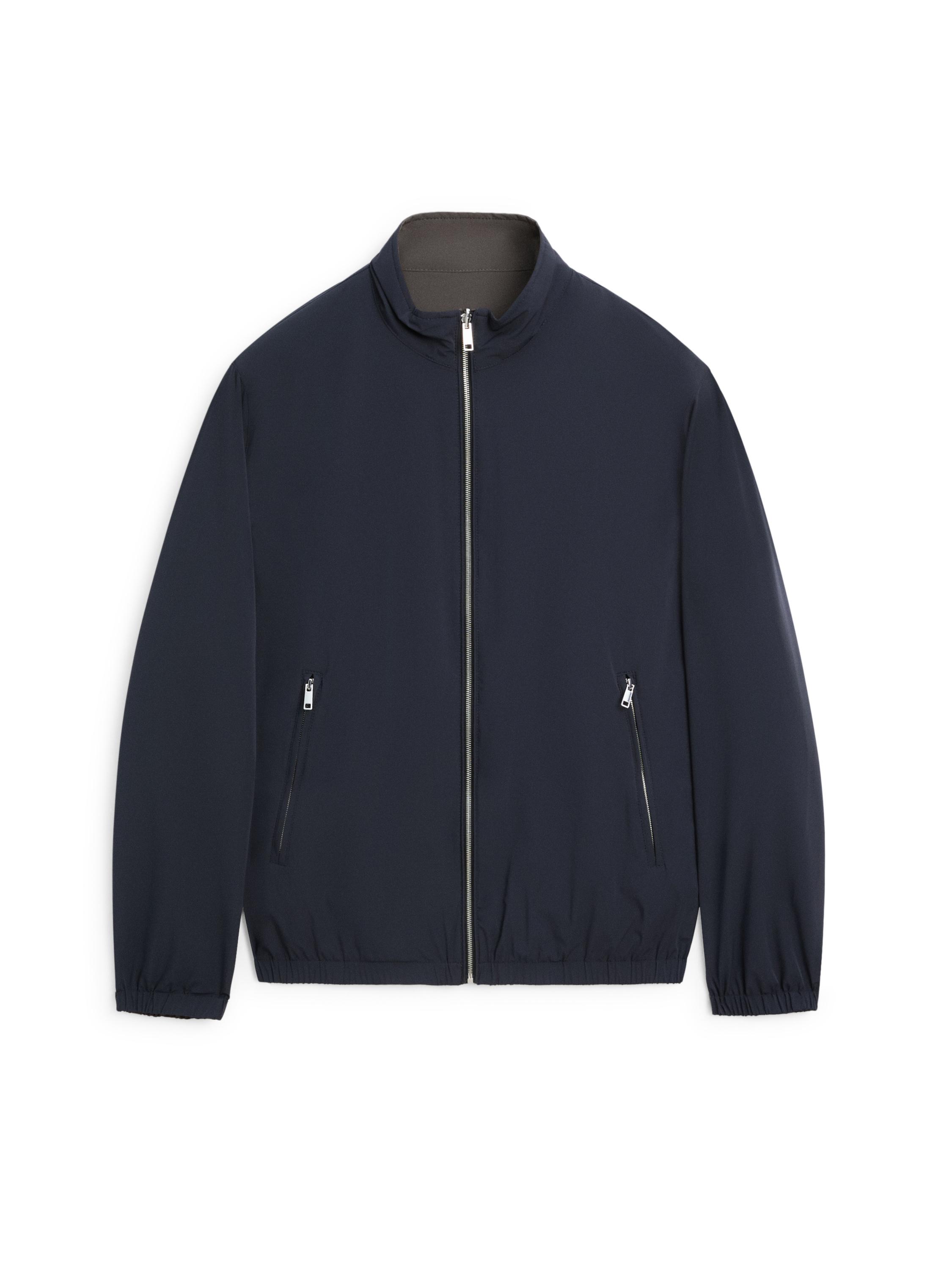 Short reversible jacket — NAVY BLUE