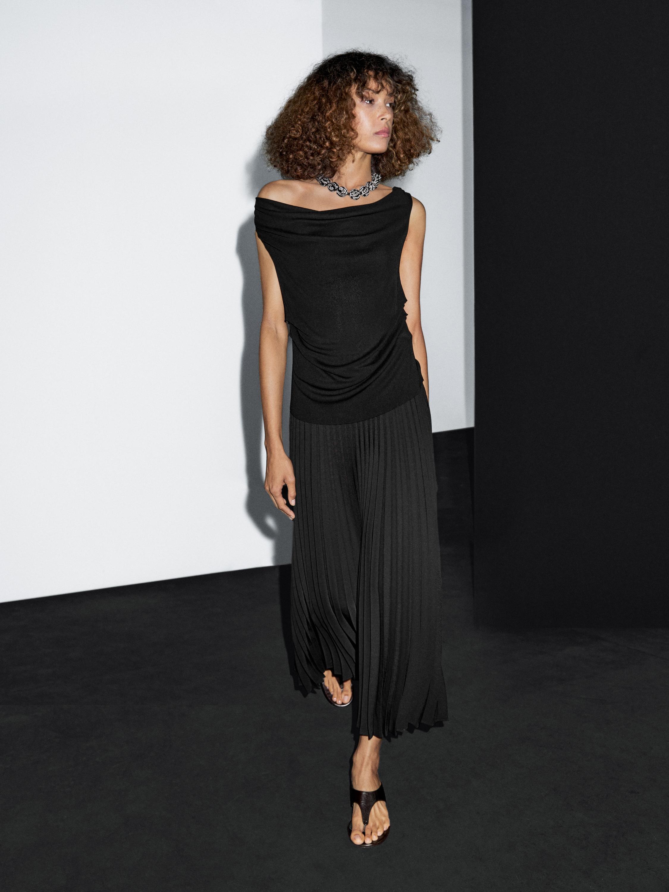 Jupe longue plissée