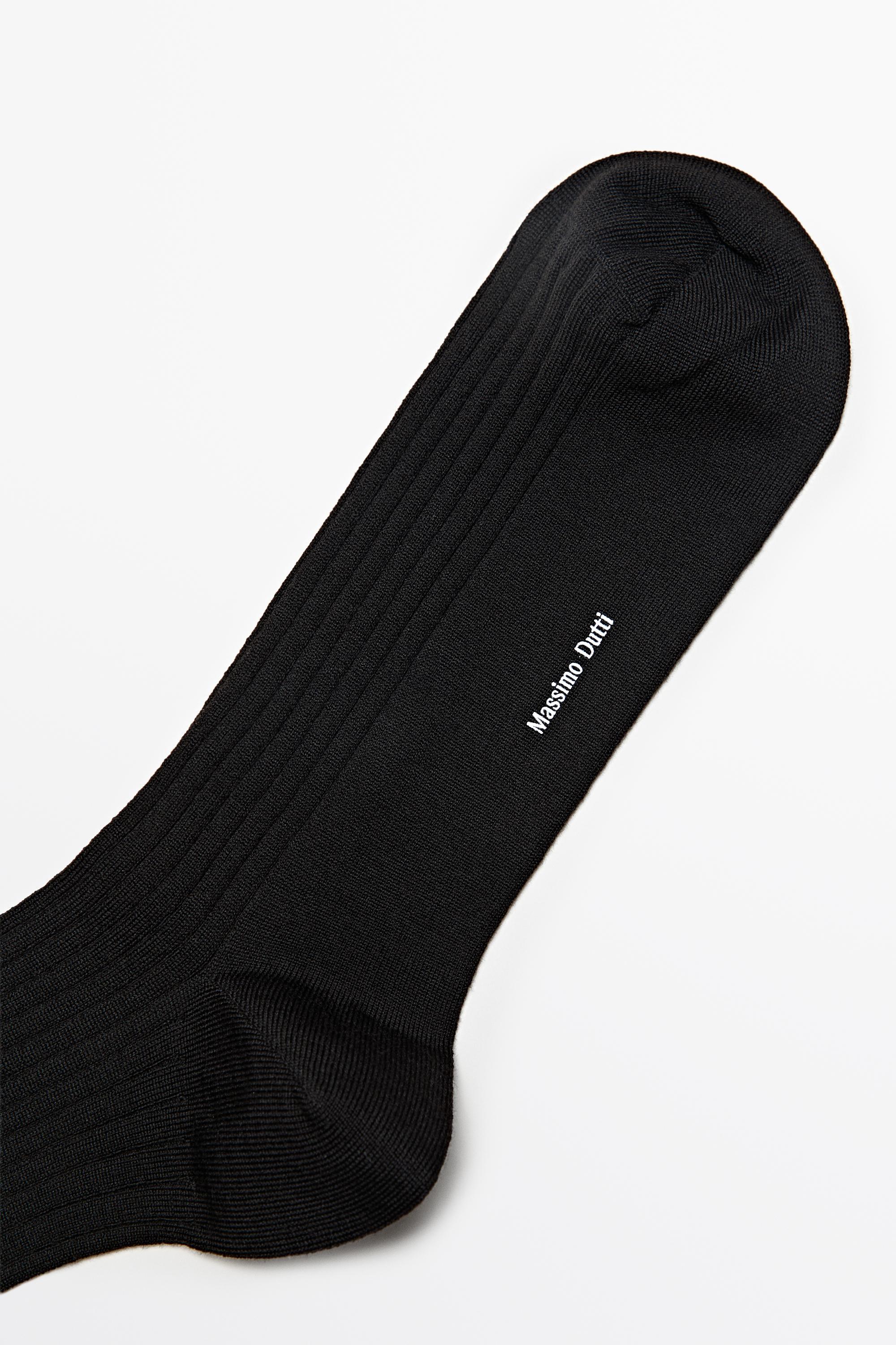 Chaussettes habillées côtelées