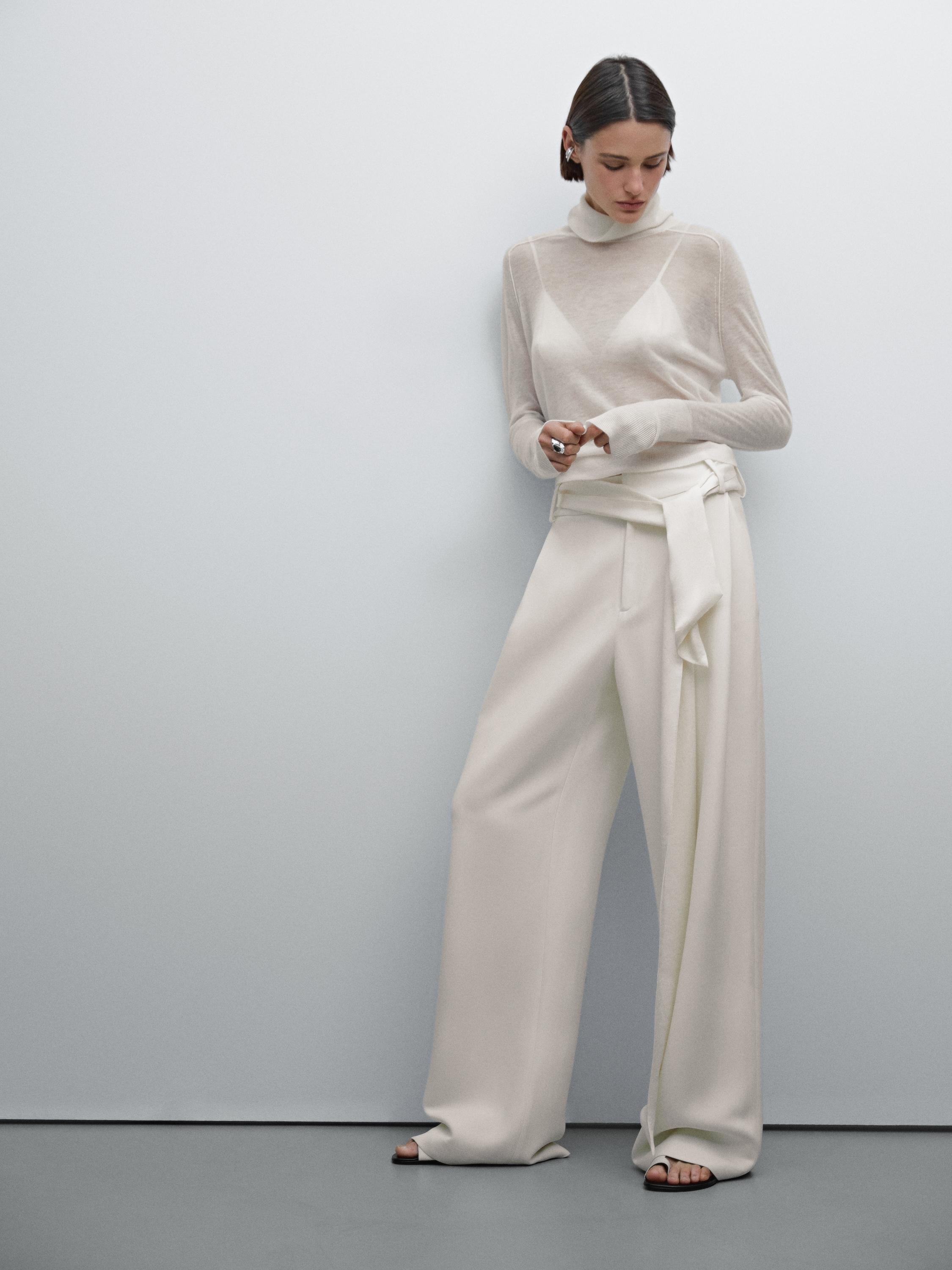 Cropped flowing knit sweater - Studio