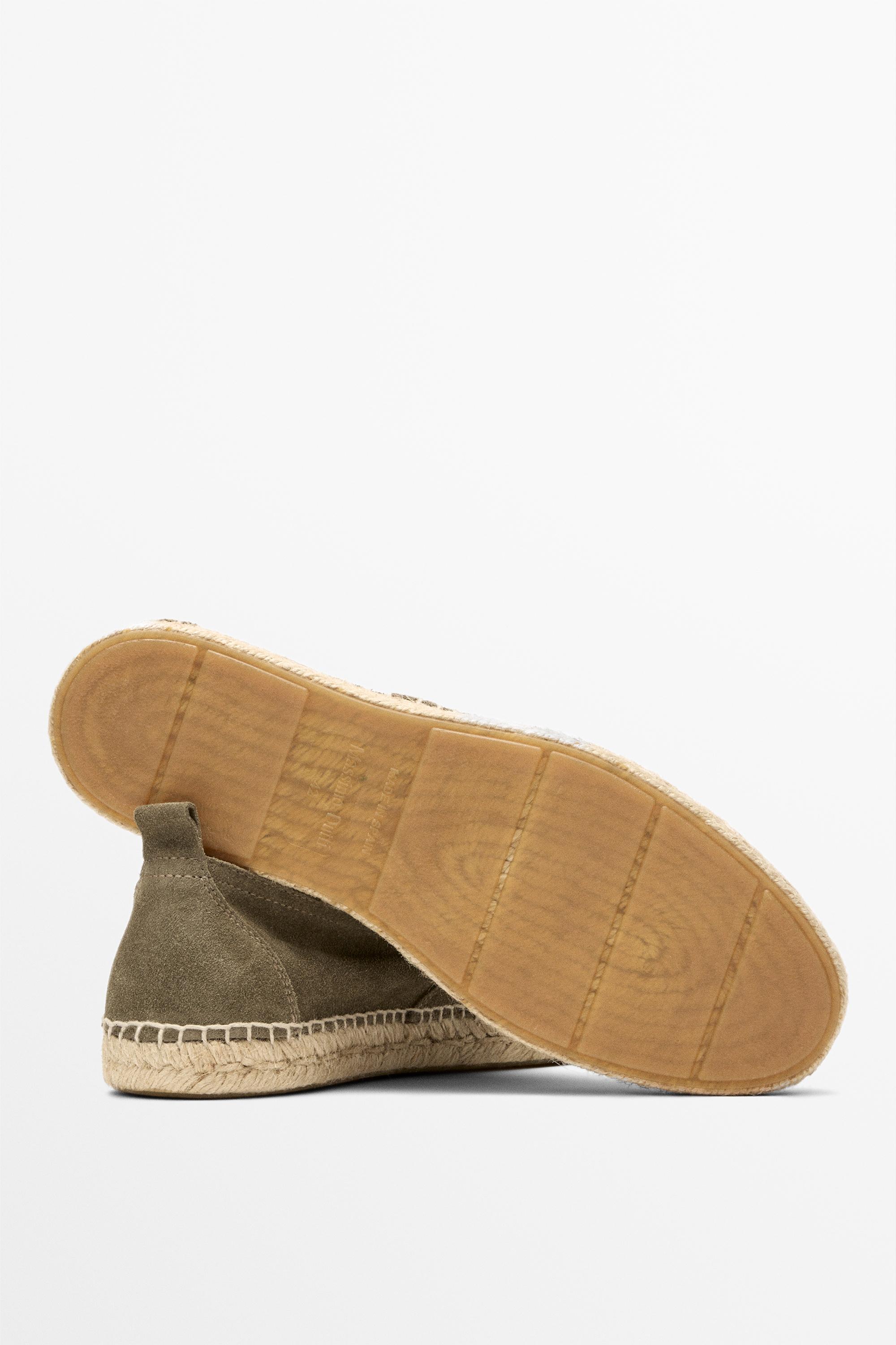 Leather espadrilles with moc toe — BOTTLE