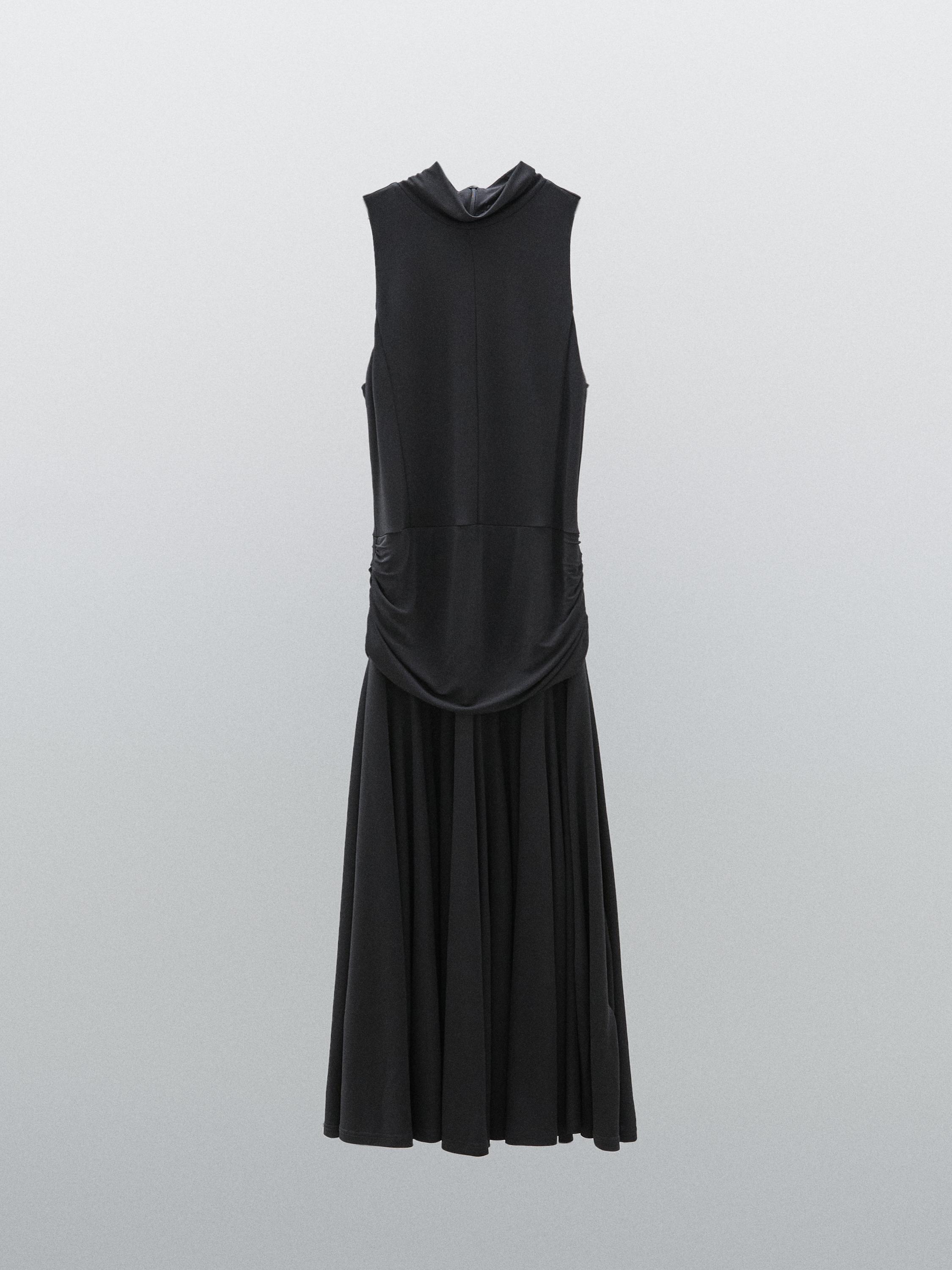Vestido halter detalle frunces - Studio