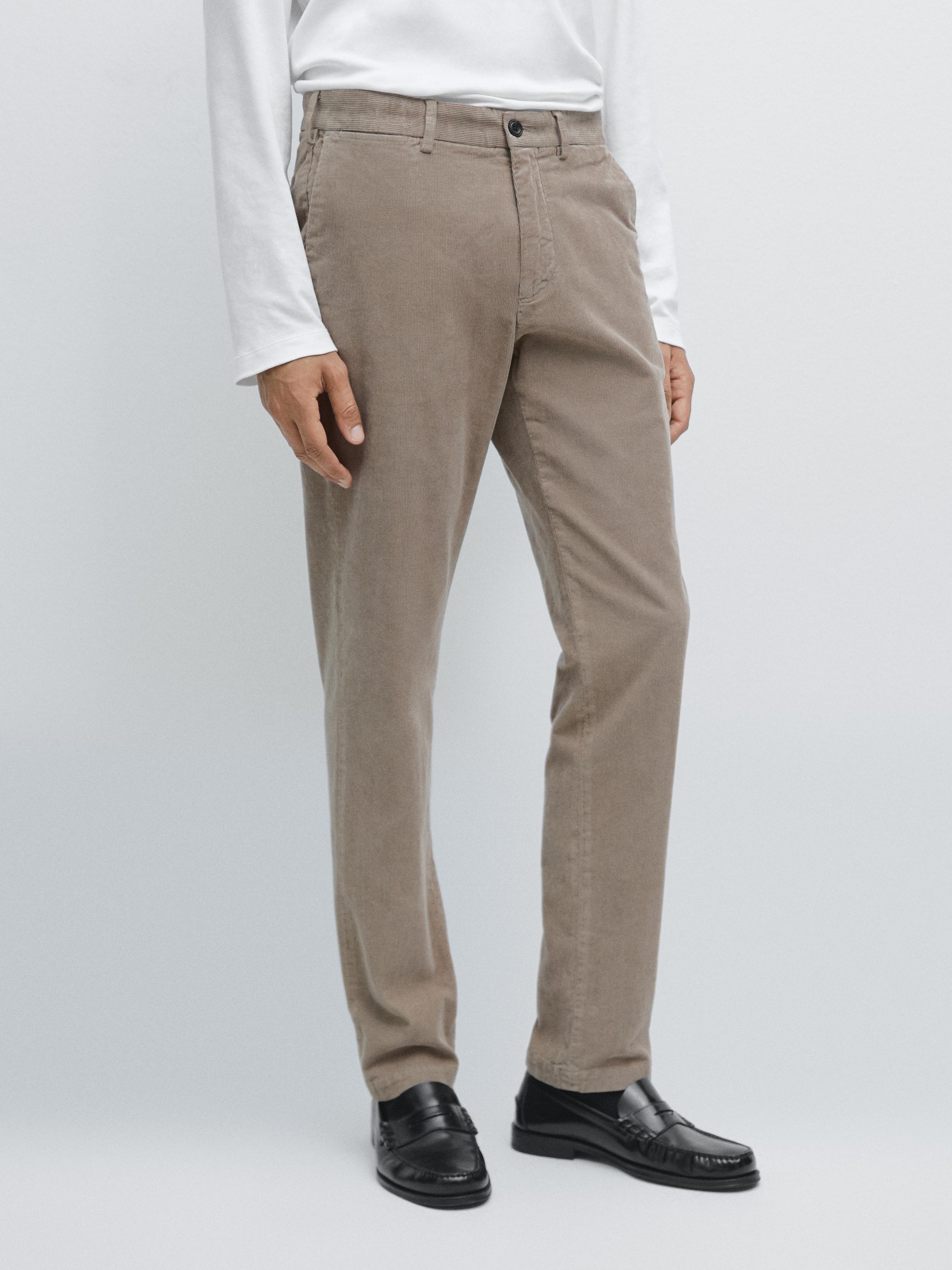 Slim fit corduroy trousers