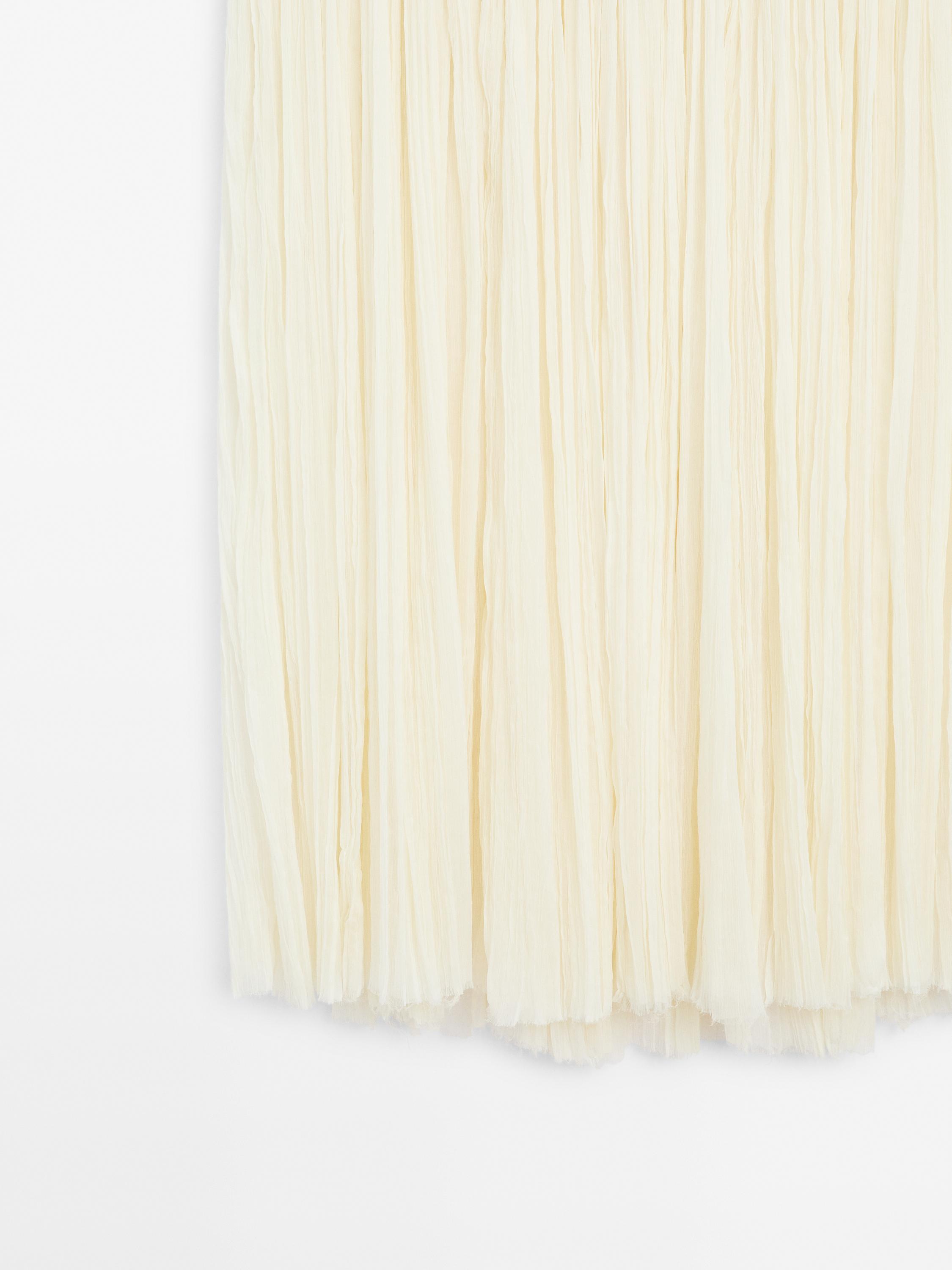 Long silk blend skirt with corset belt - Studio
