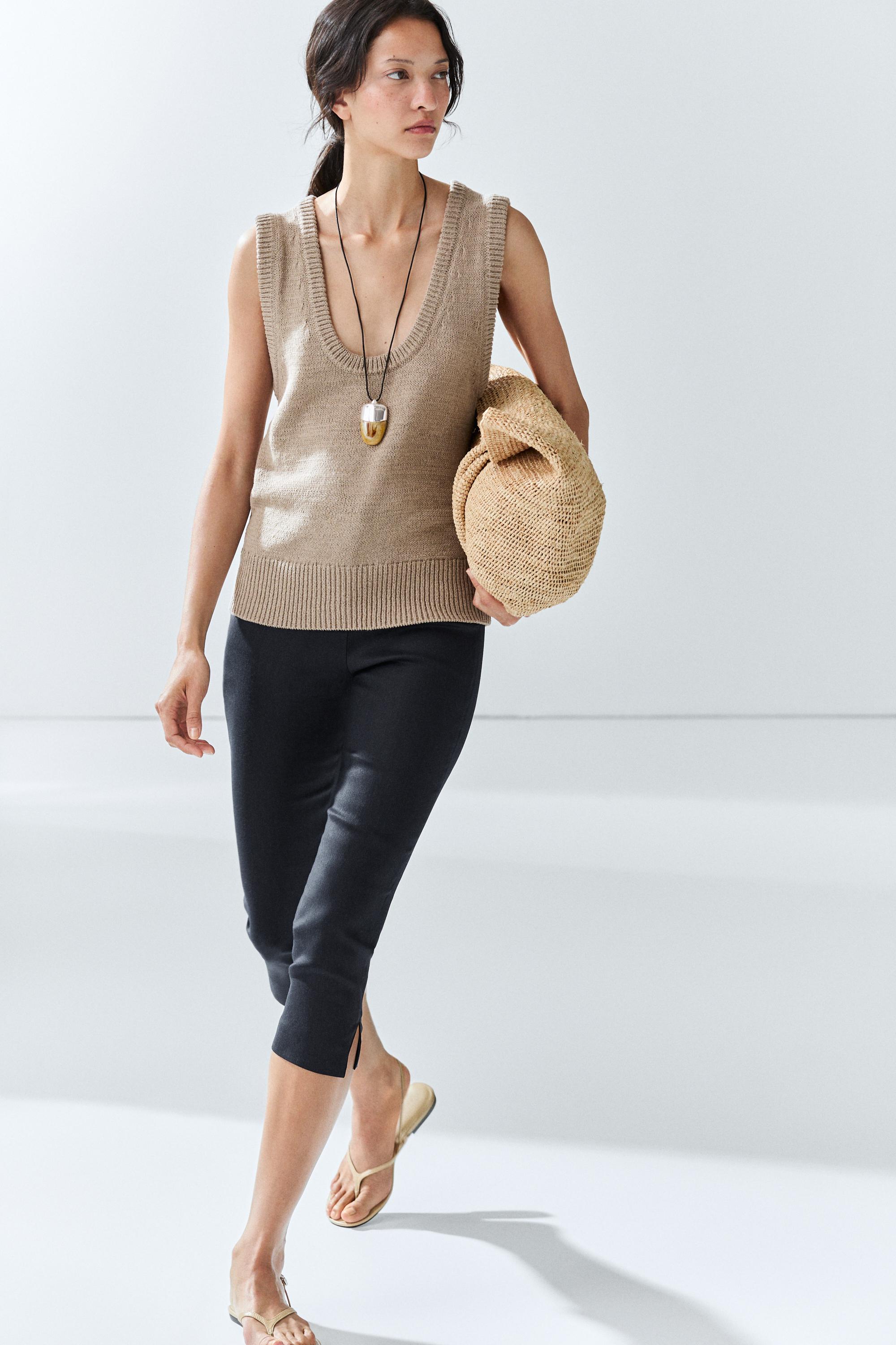 Lightweight linen blend pants — NAVY BLUE