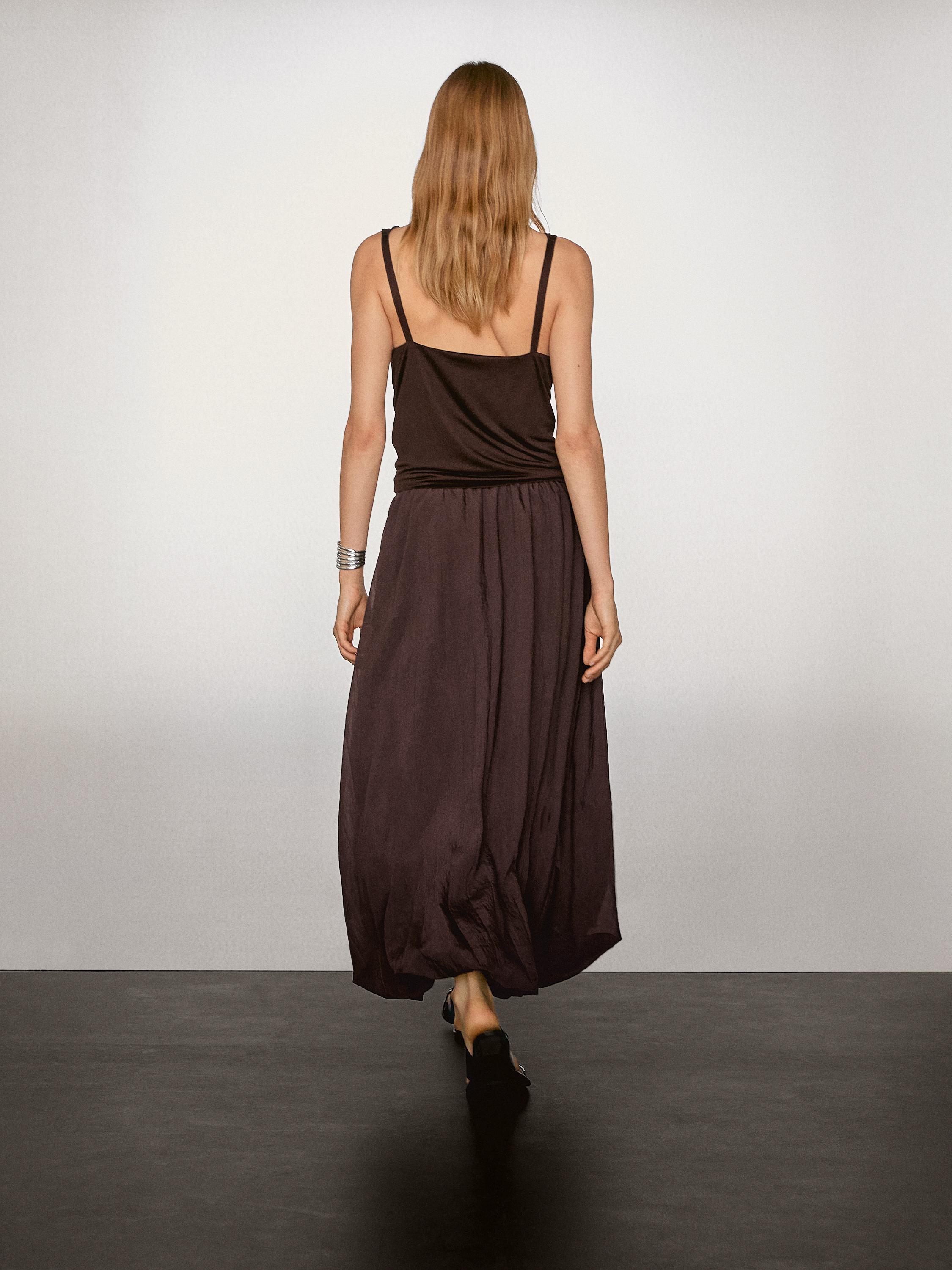 Flowing draped neck top