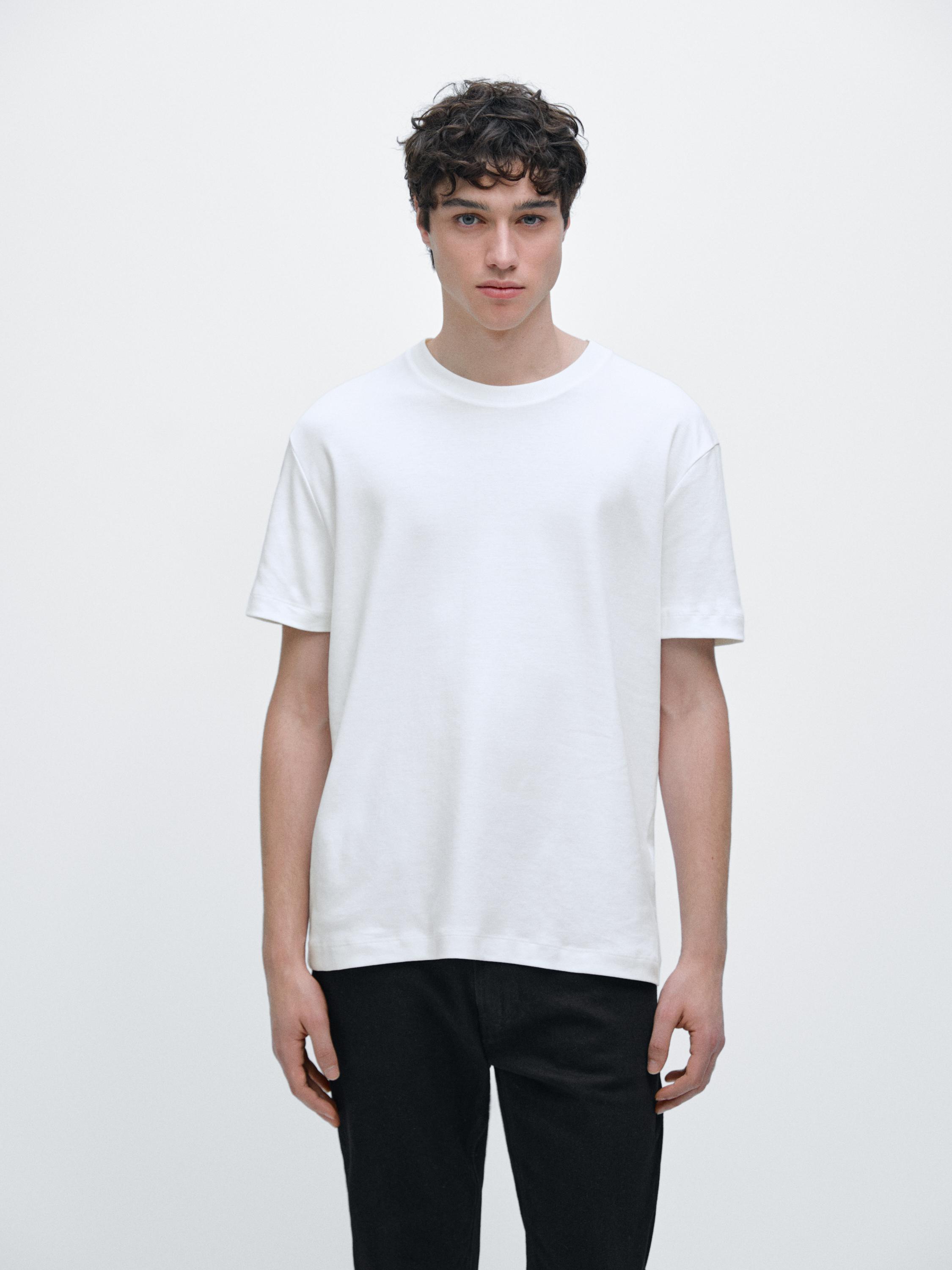 100% cotton short sleeve T-shirt — WHITE