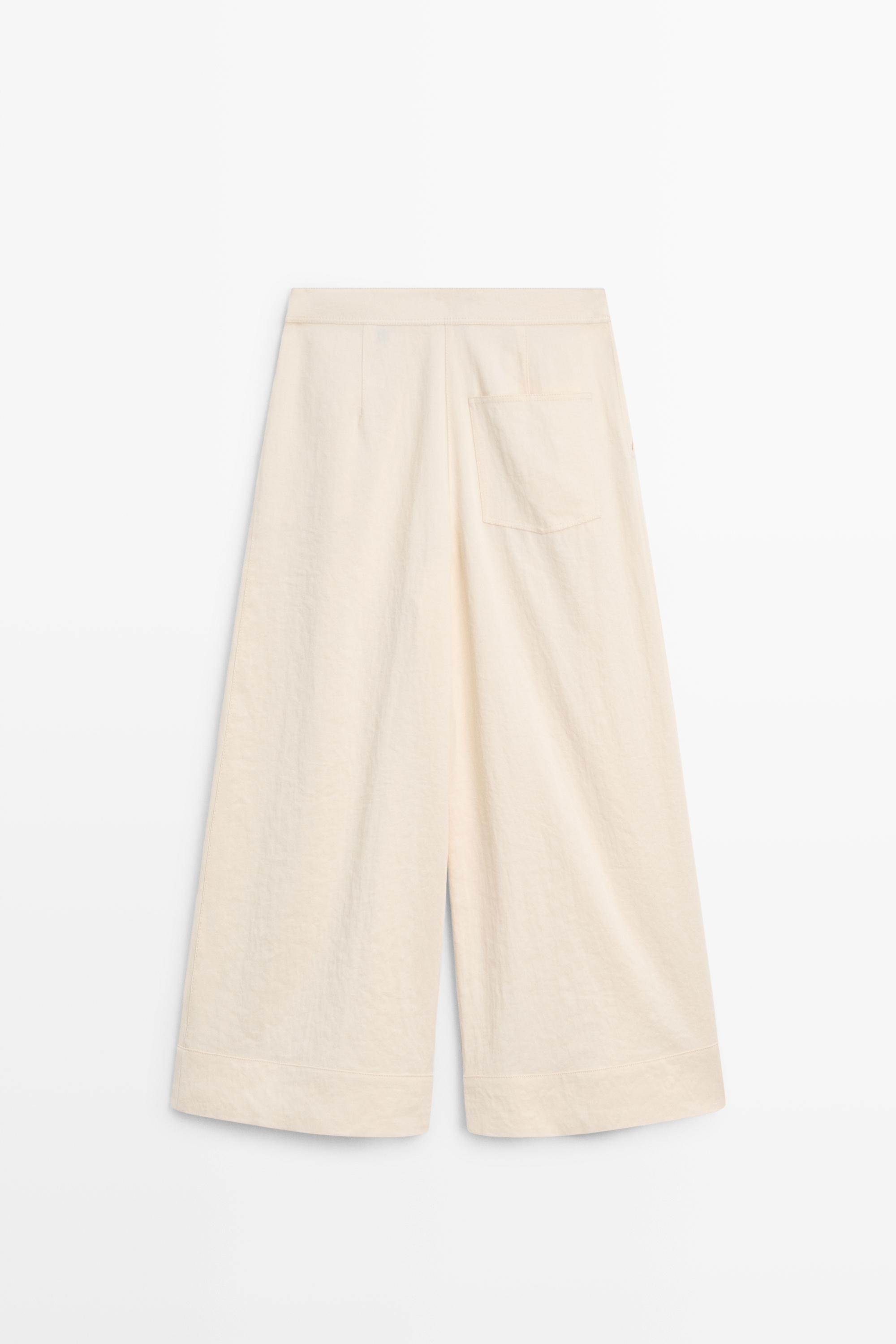 Wide-leg cropped pants — CREAM