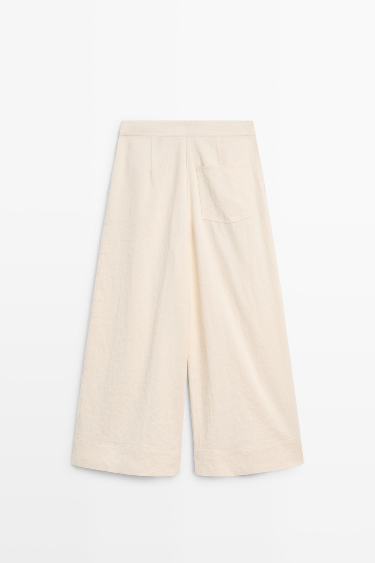 Wide-leg cropped pants — CREAM