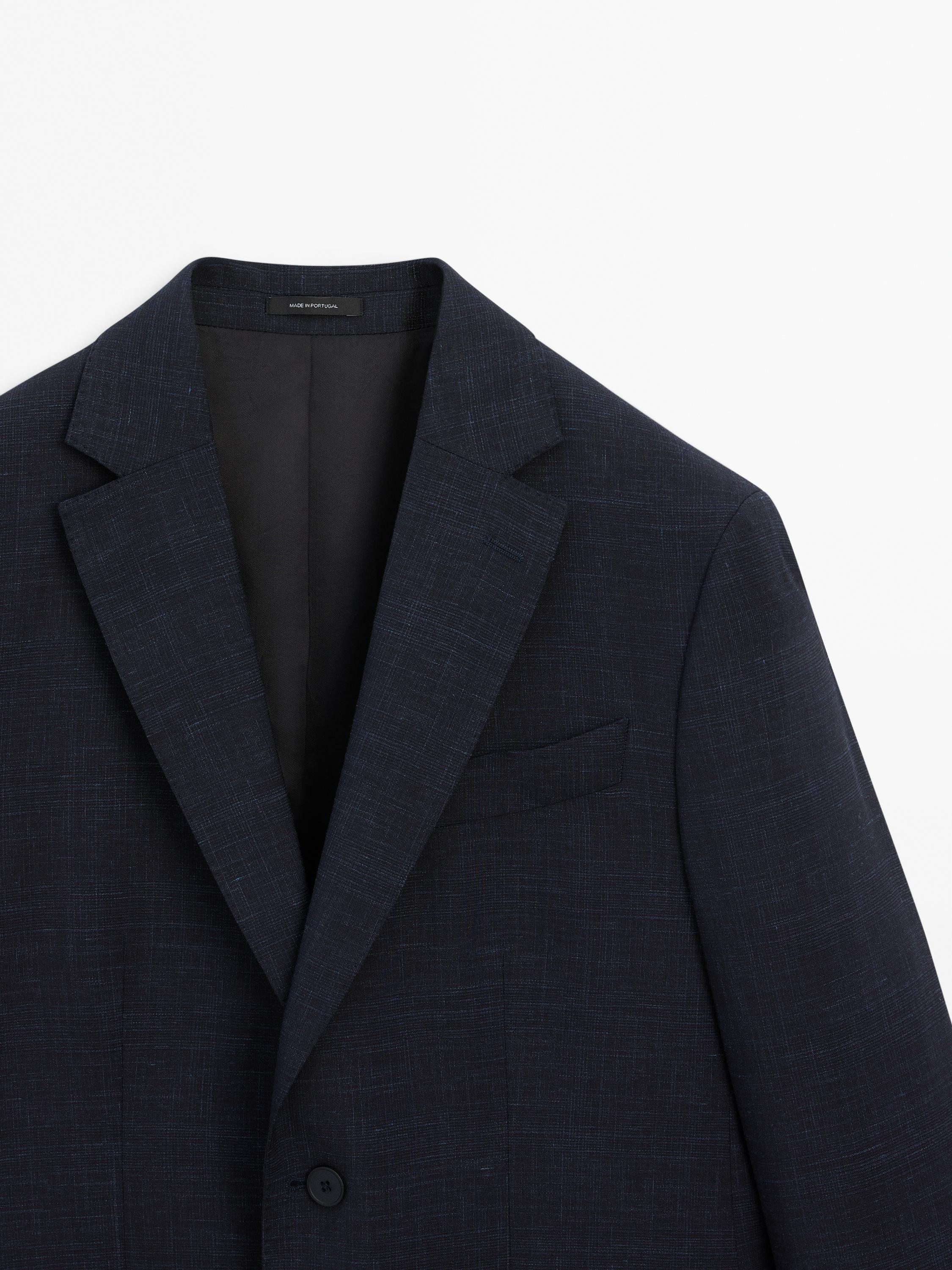 Wool blend smart blazer
