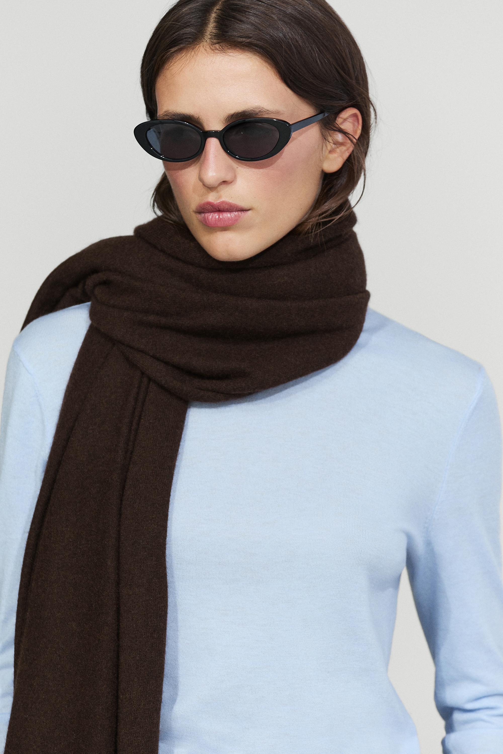 100% Cashmere Scarf — BROWN