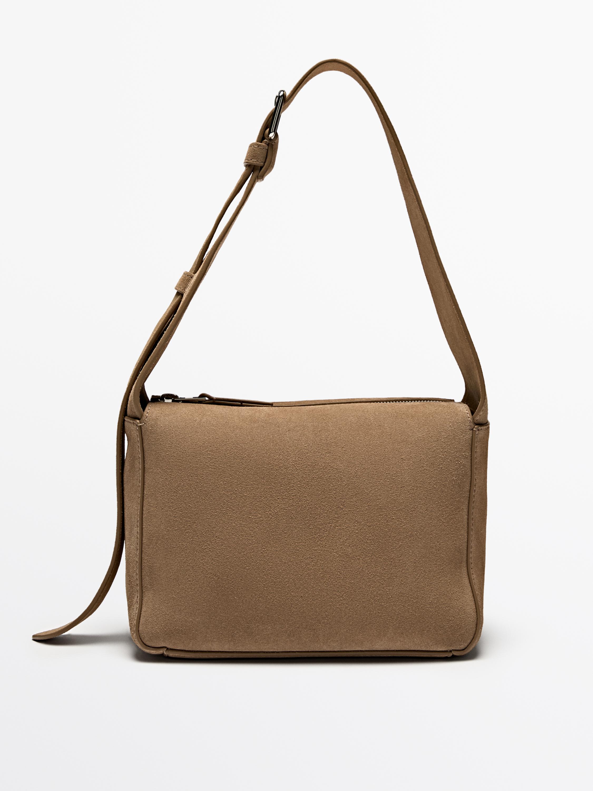 Split leather mini leather crossbody bag