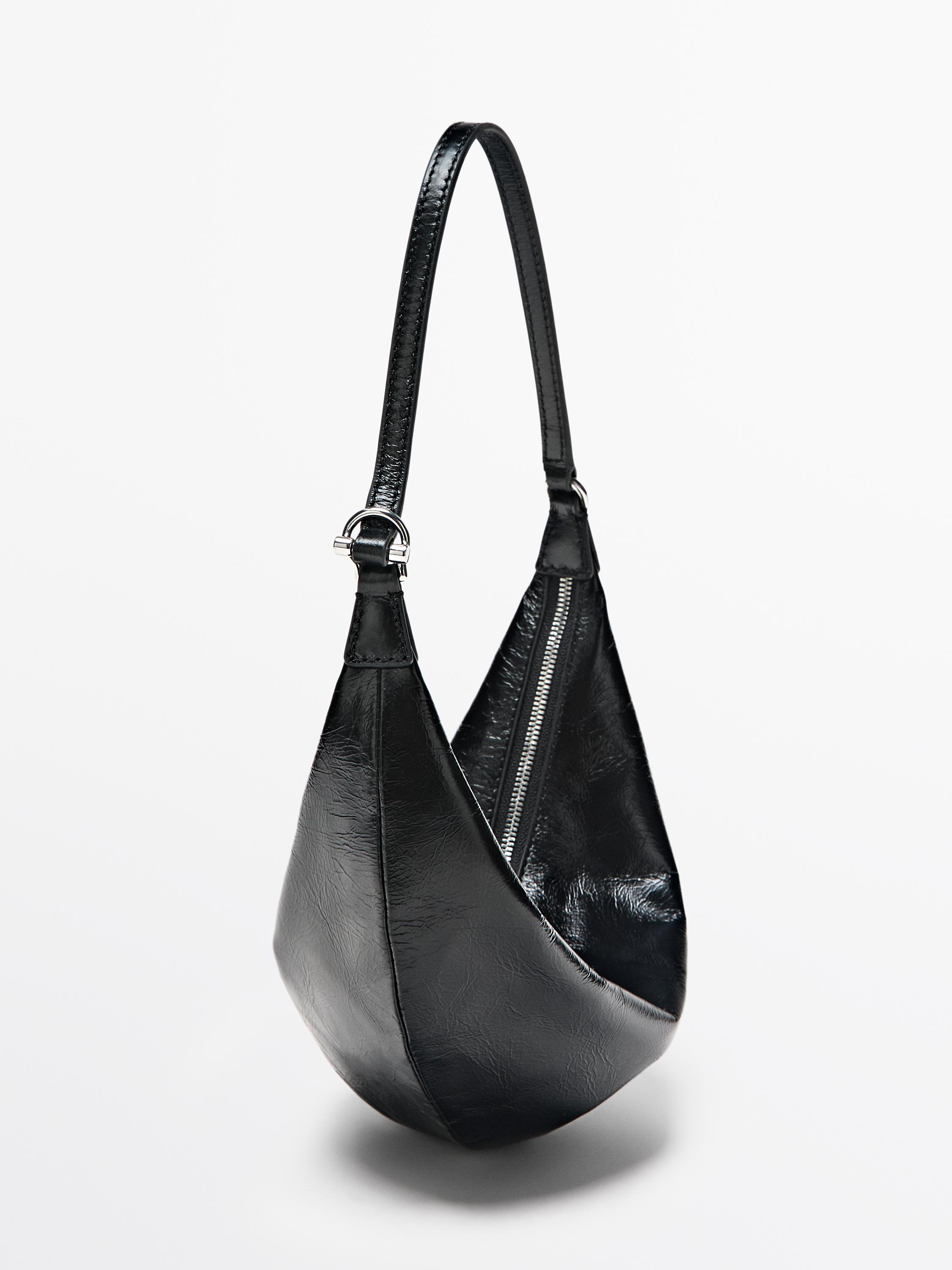 Nappa leather mini bag — BLACK