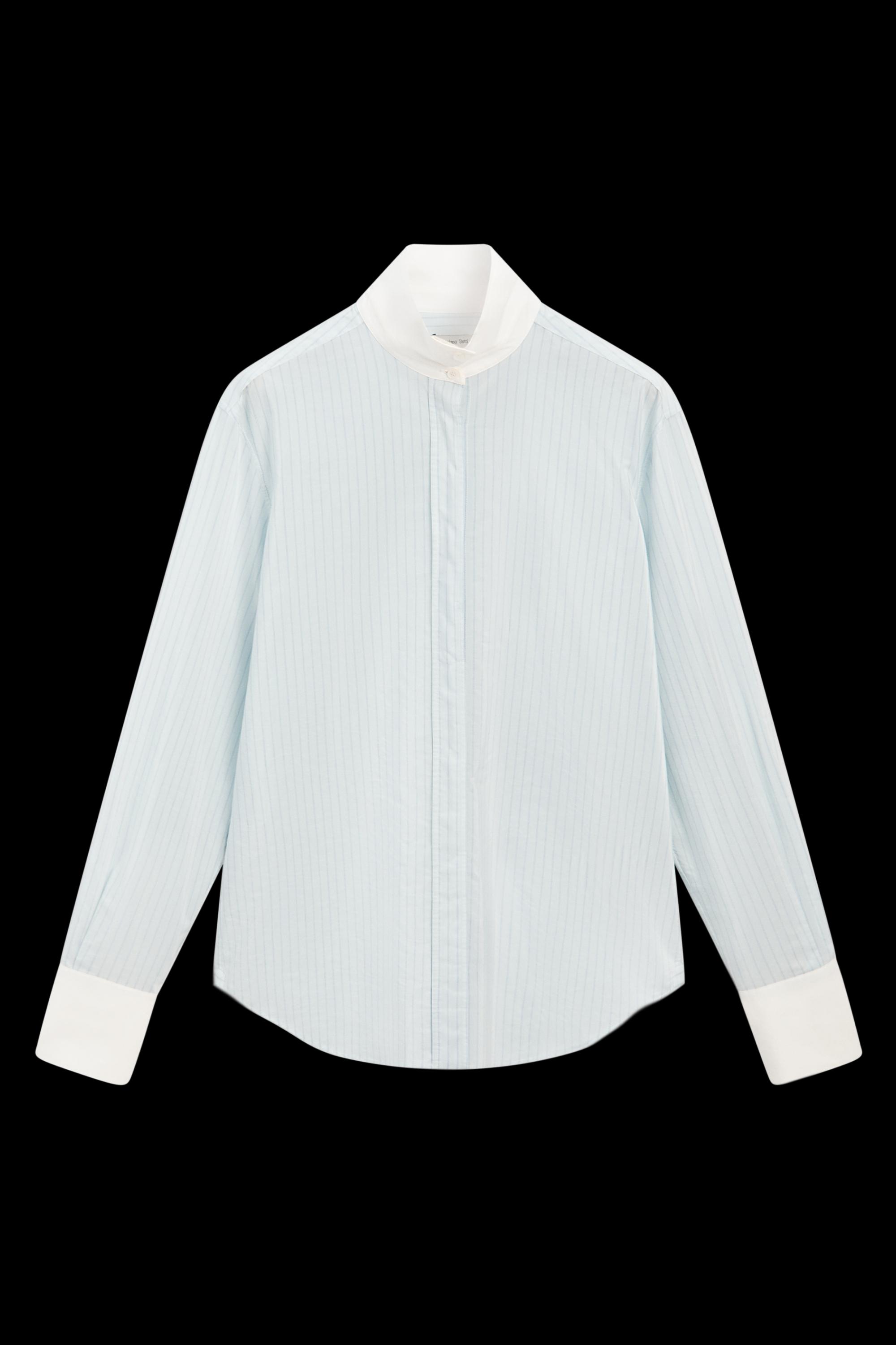 Shirt with contrast stripes - STUDIO — SKY BLUE