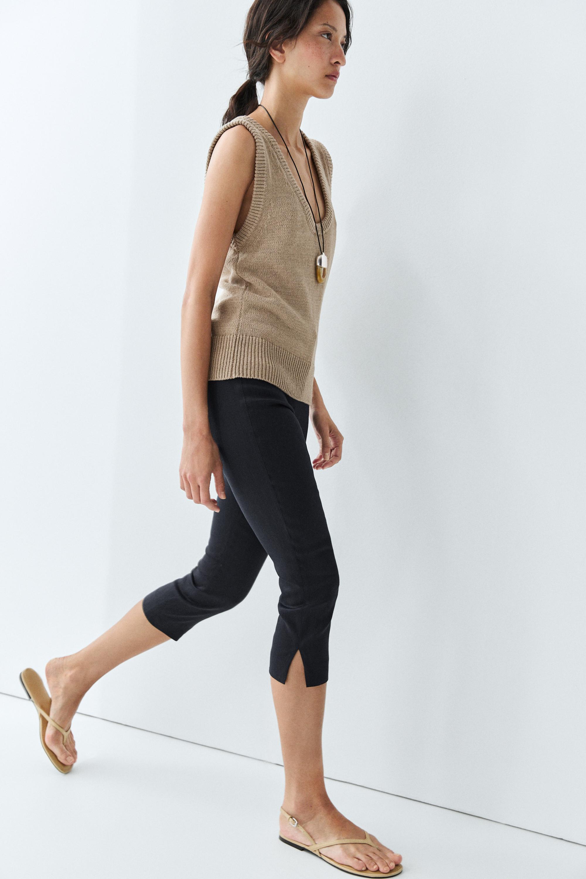 Lightweight linen blend pants — NAVY BLUE