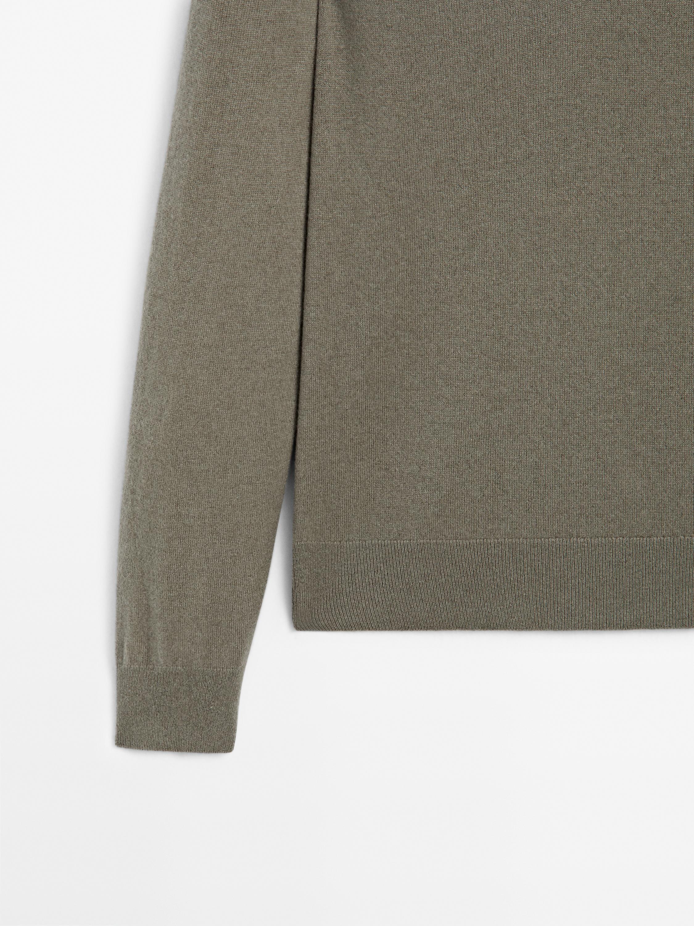 Jersey punto cuello polo 100% cashmere
