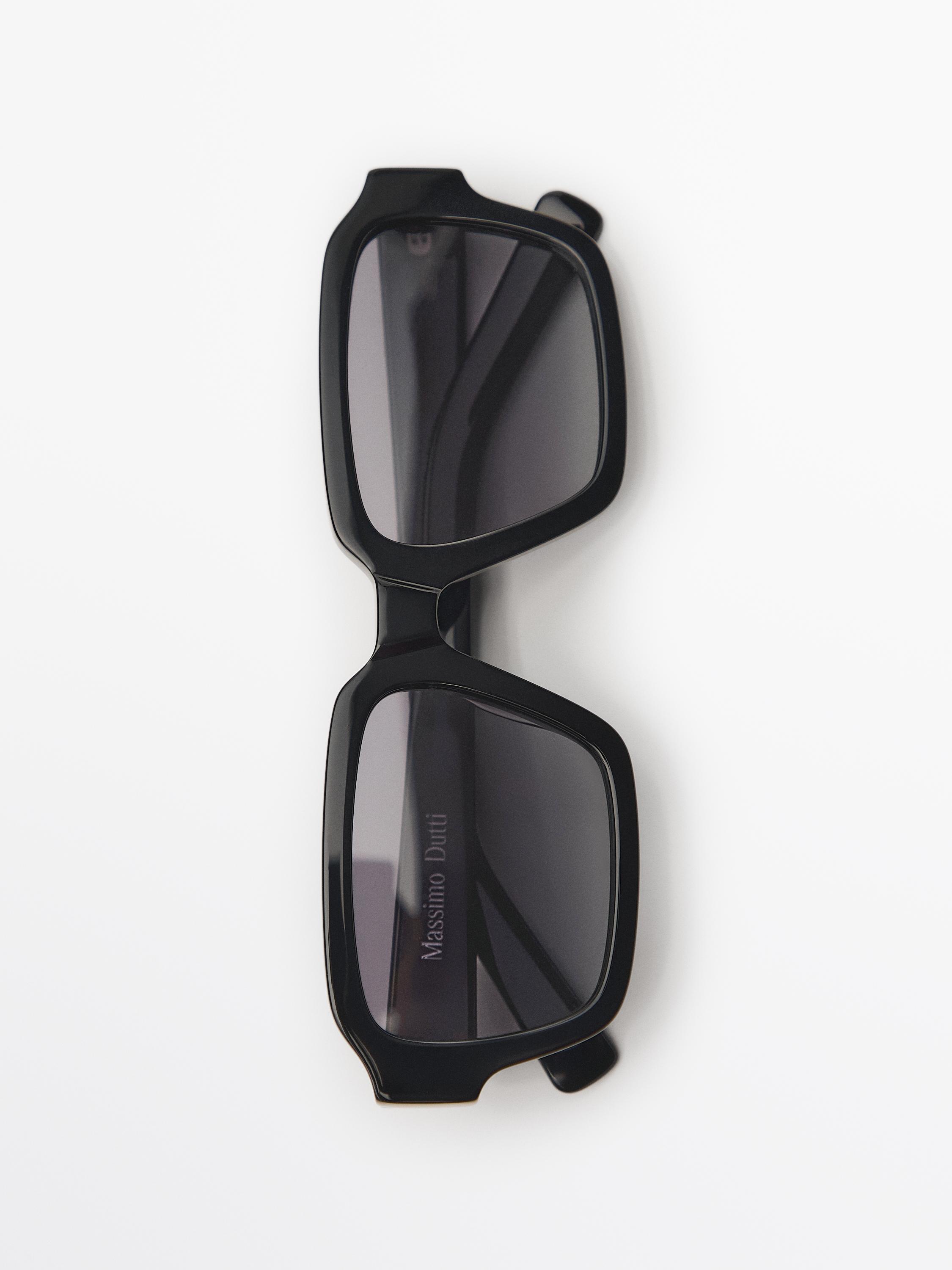 Rectangular sunglasses — BLACK