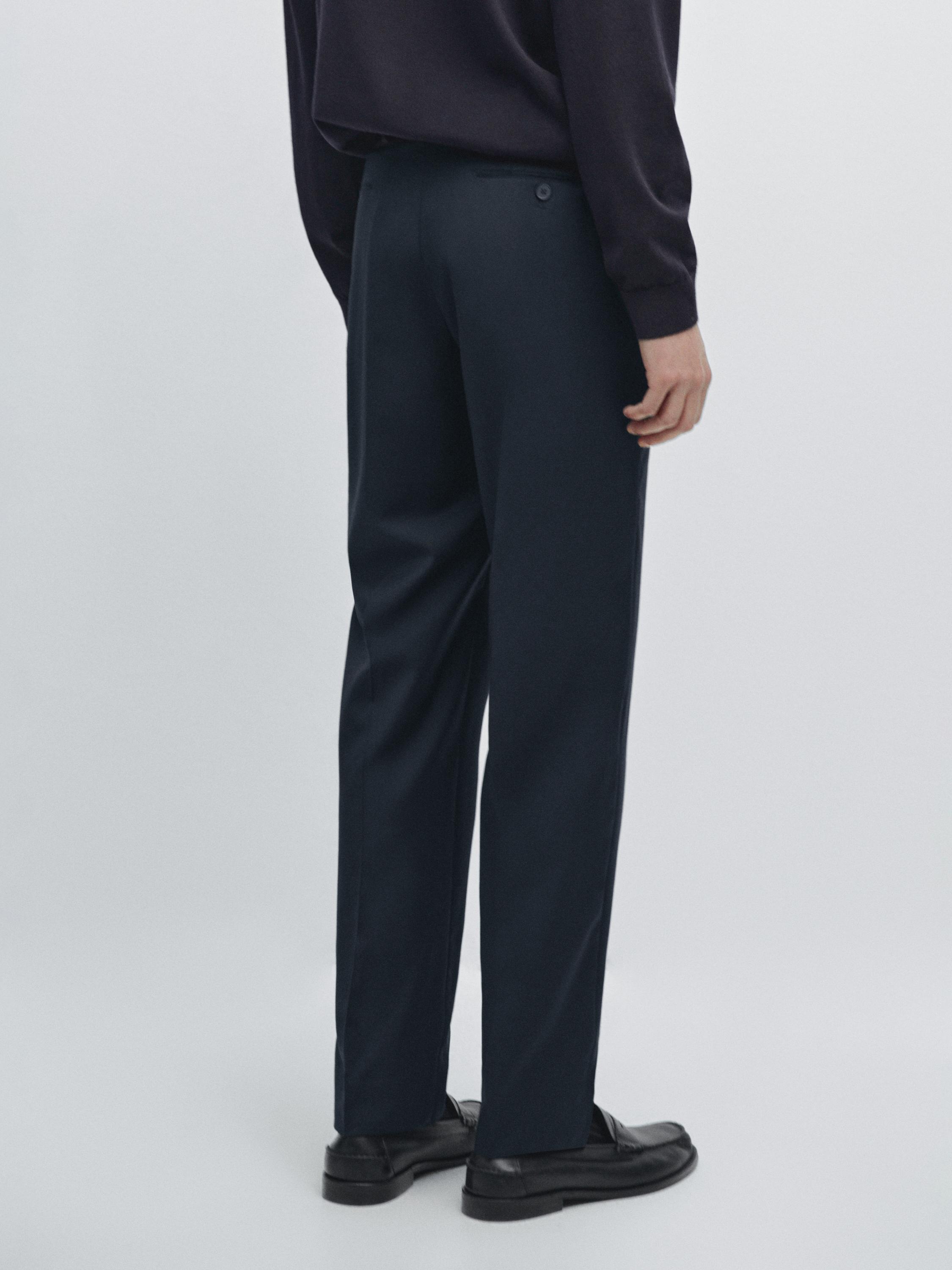 100% wool suit trousers