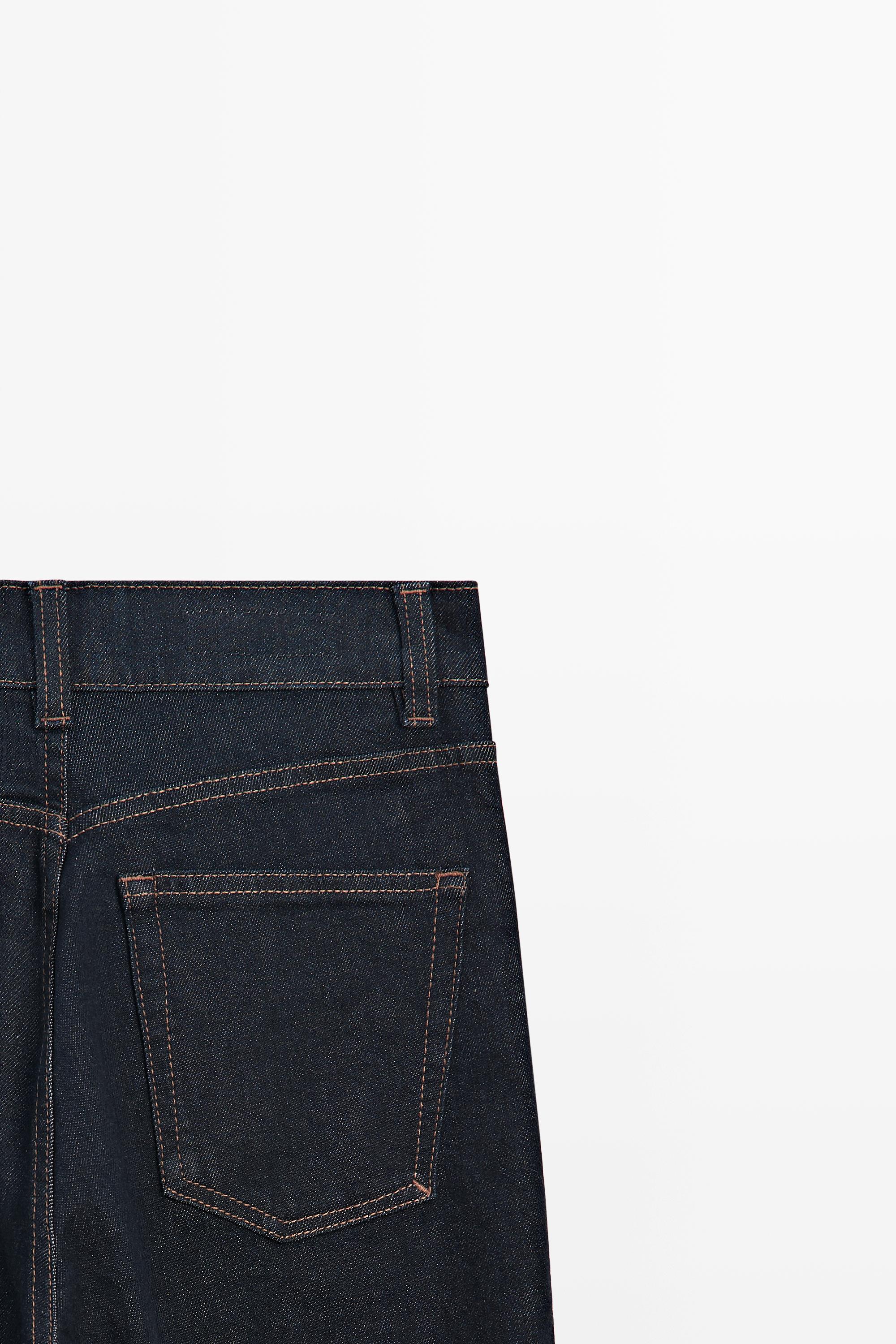 High-waist skinny flare jeans — DARK BLUE