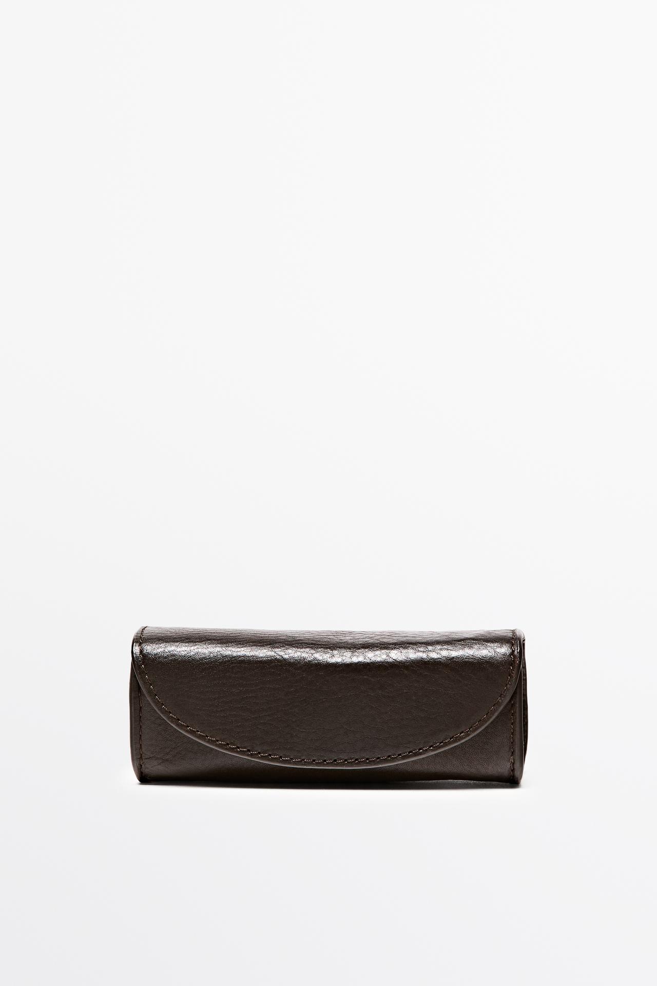 Nappa leather ring case — BROWN