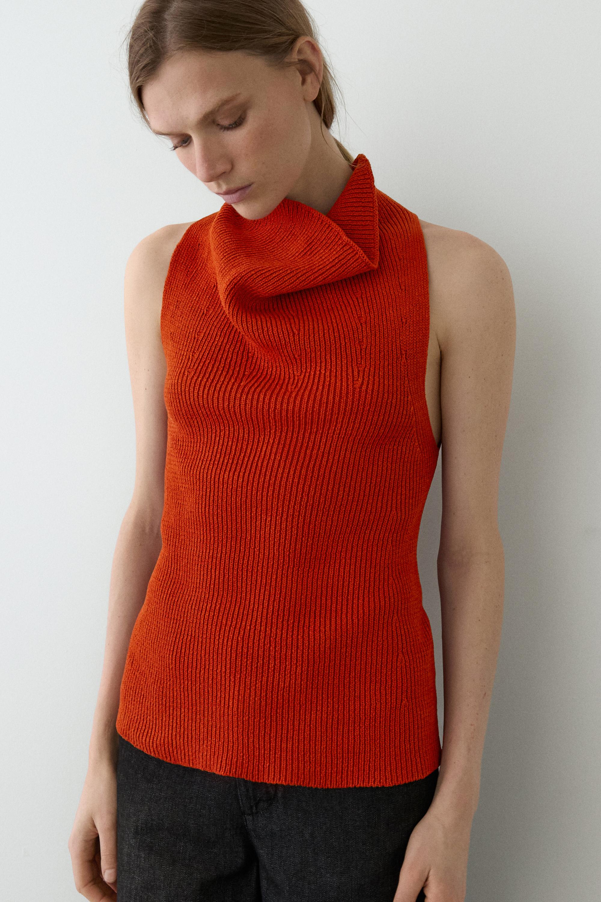 Top escote drapeado algodón