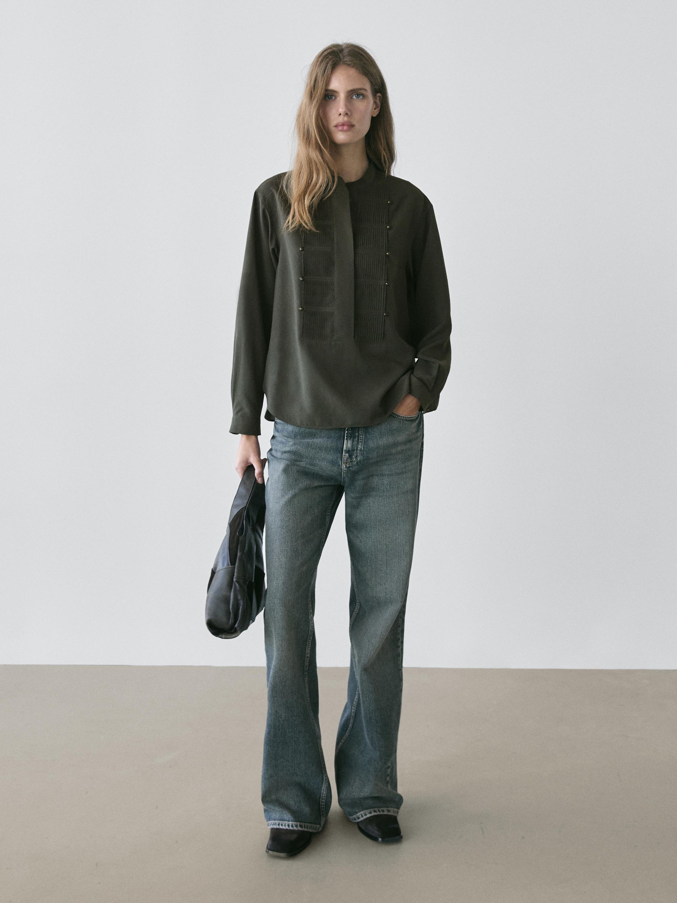 Skjorte med kinakrage