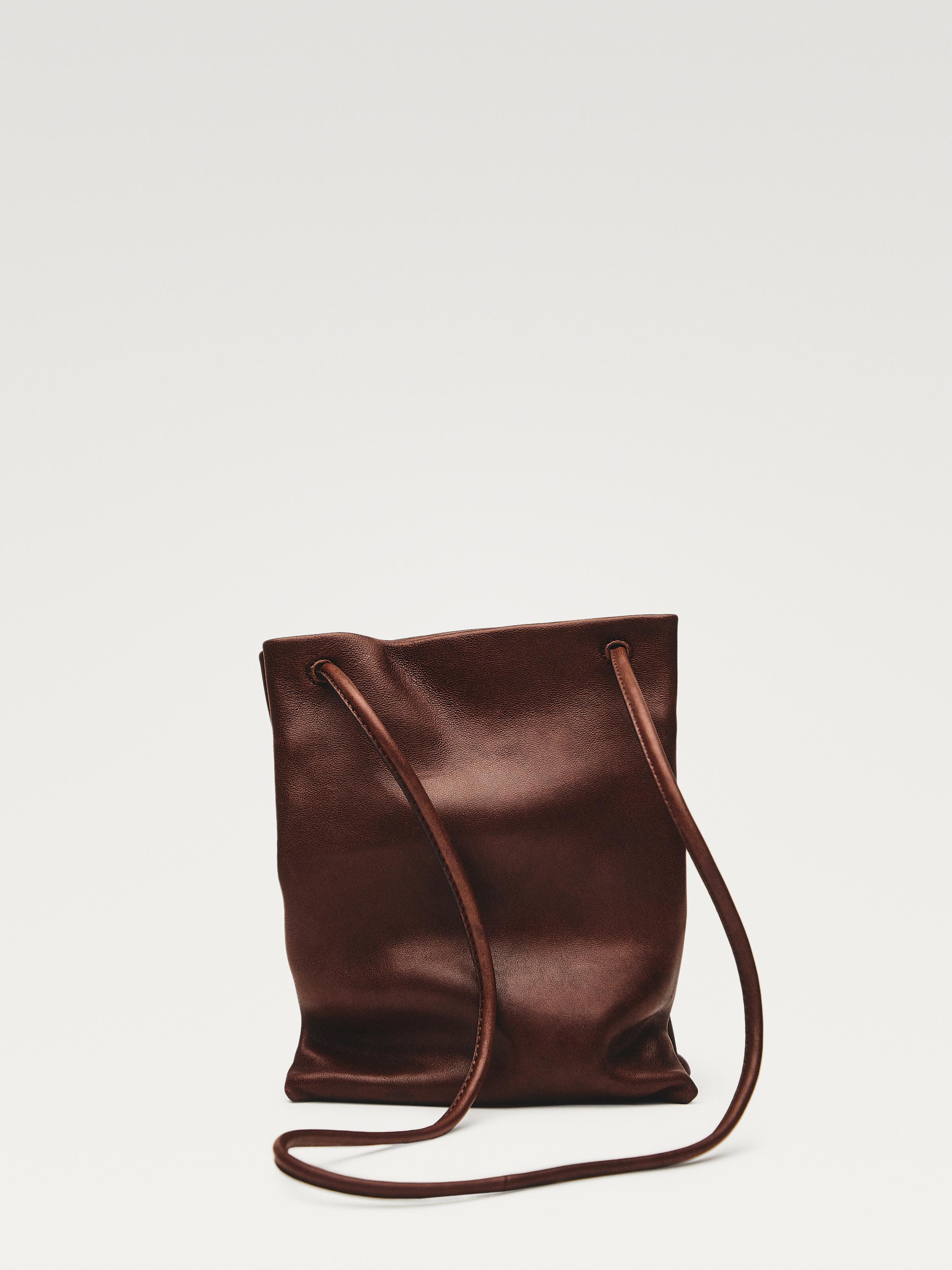 Nappa leather crossbody bag