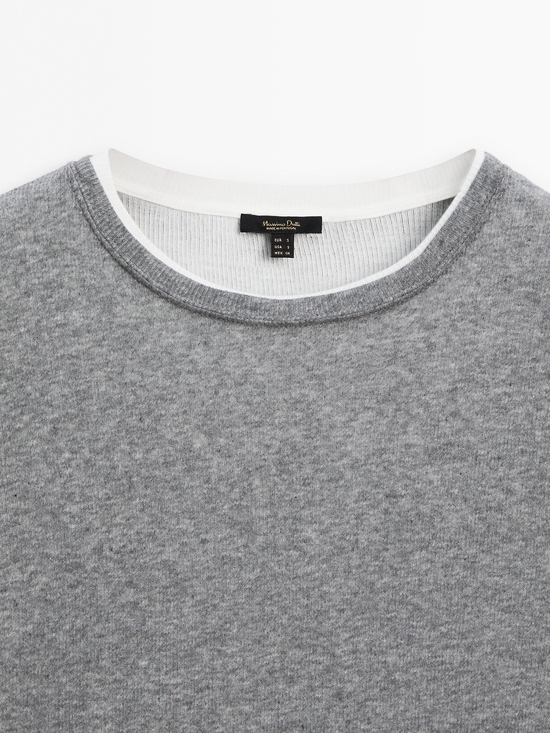 100% cotton double-ribbed T-shirt