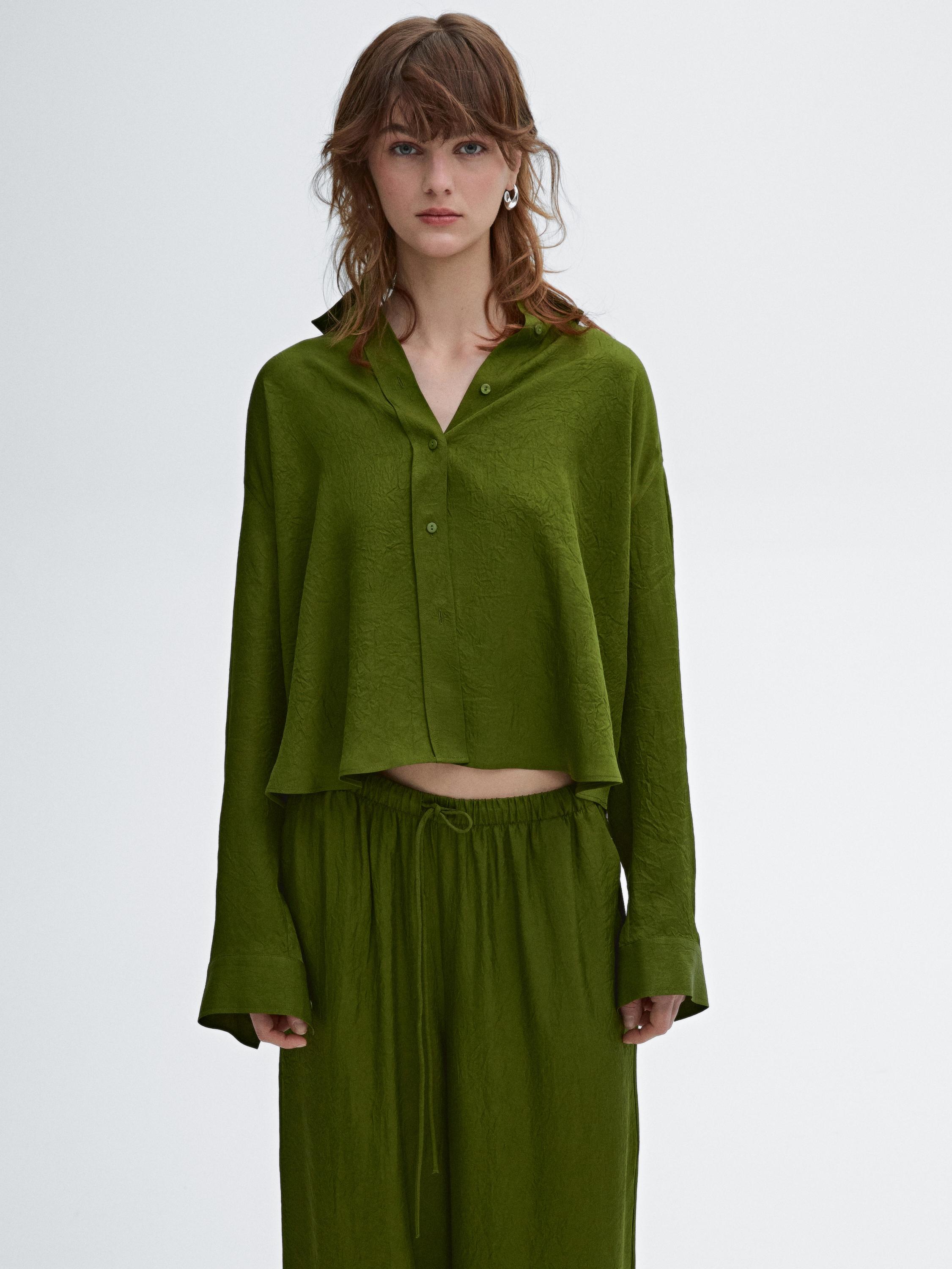 Camisa fluida satinada