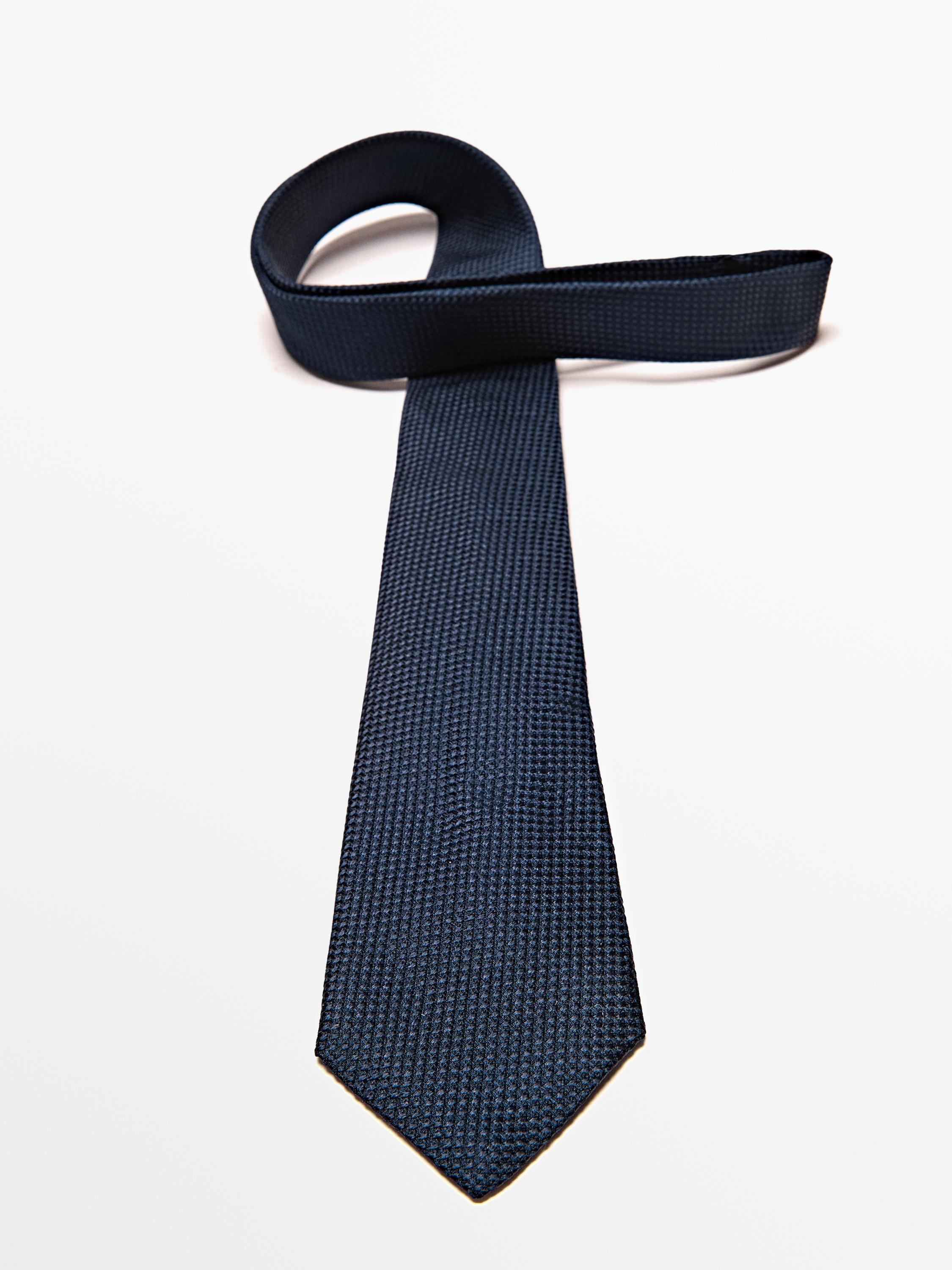 100% mulberry silk tie — NAVY BLUE