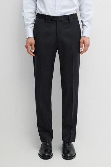 Cold wool suit trousers — NAVY BLUE 3