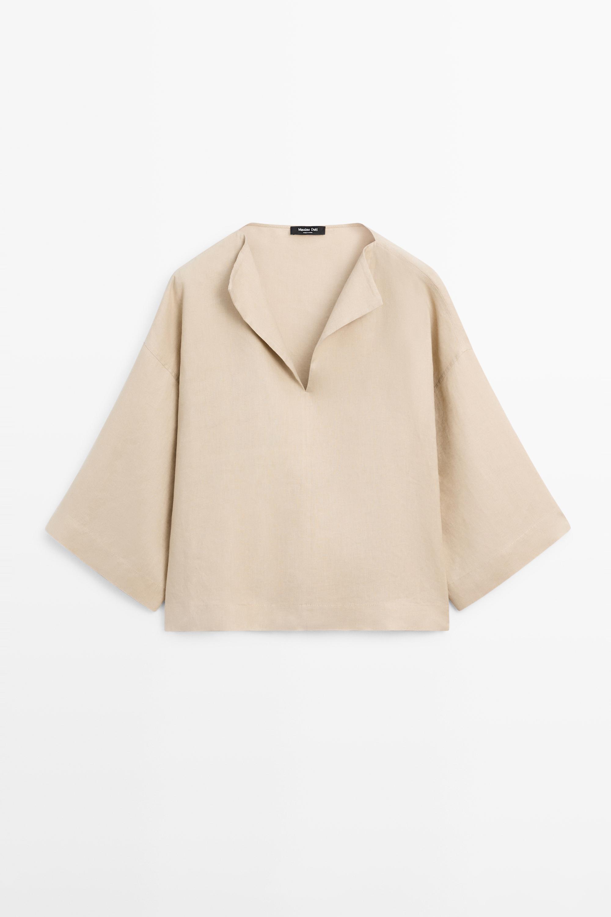 Blusa fluida 100% lino