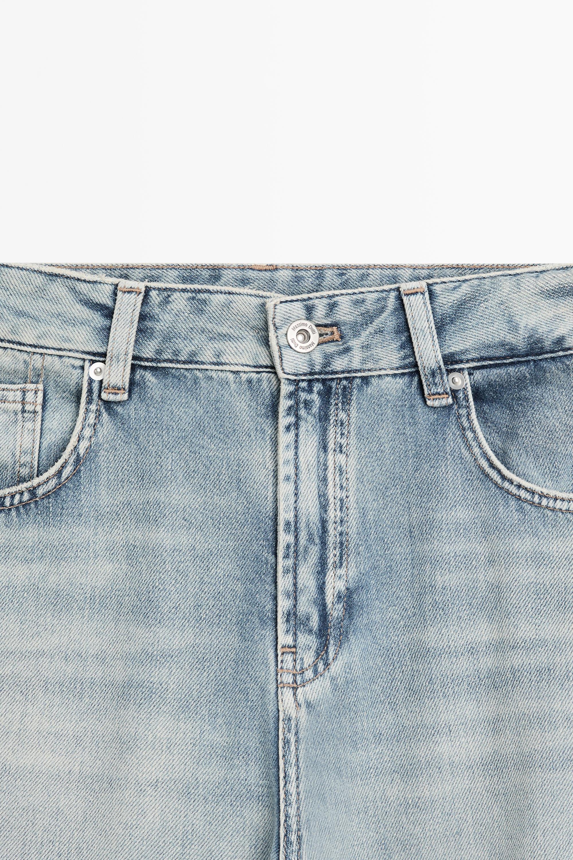 High-waist barrel fit jeans — Light Blue