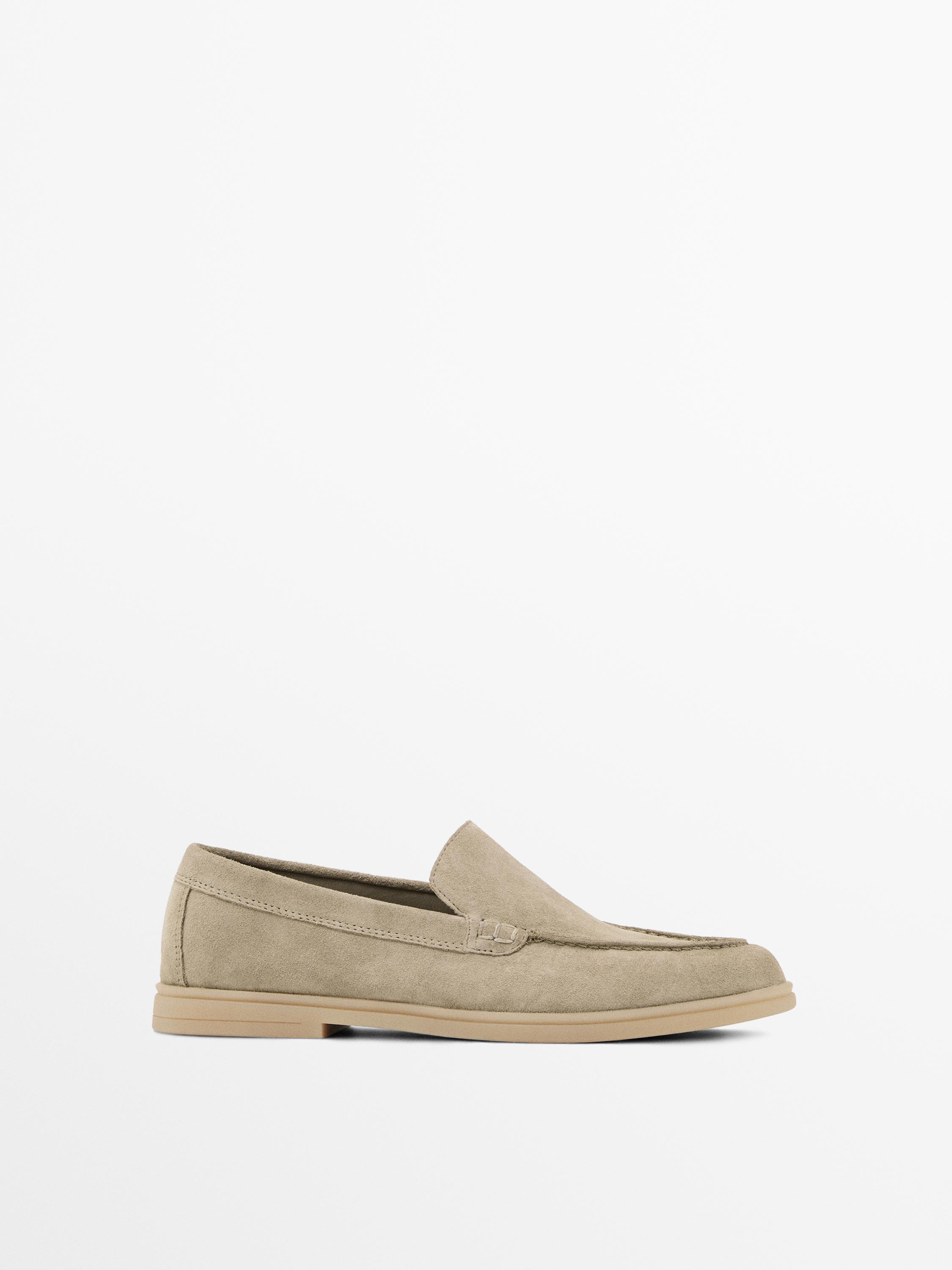 Mocassins croûte de cuir