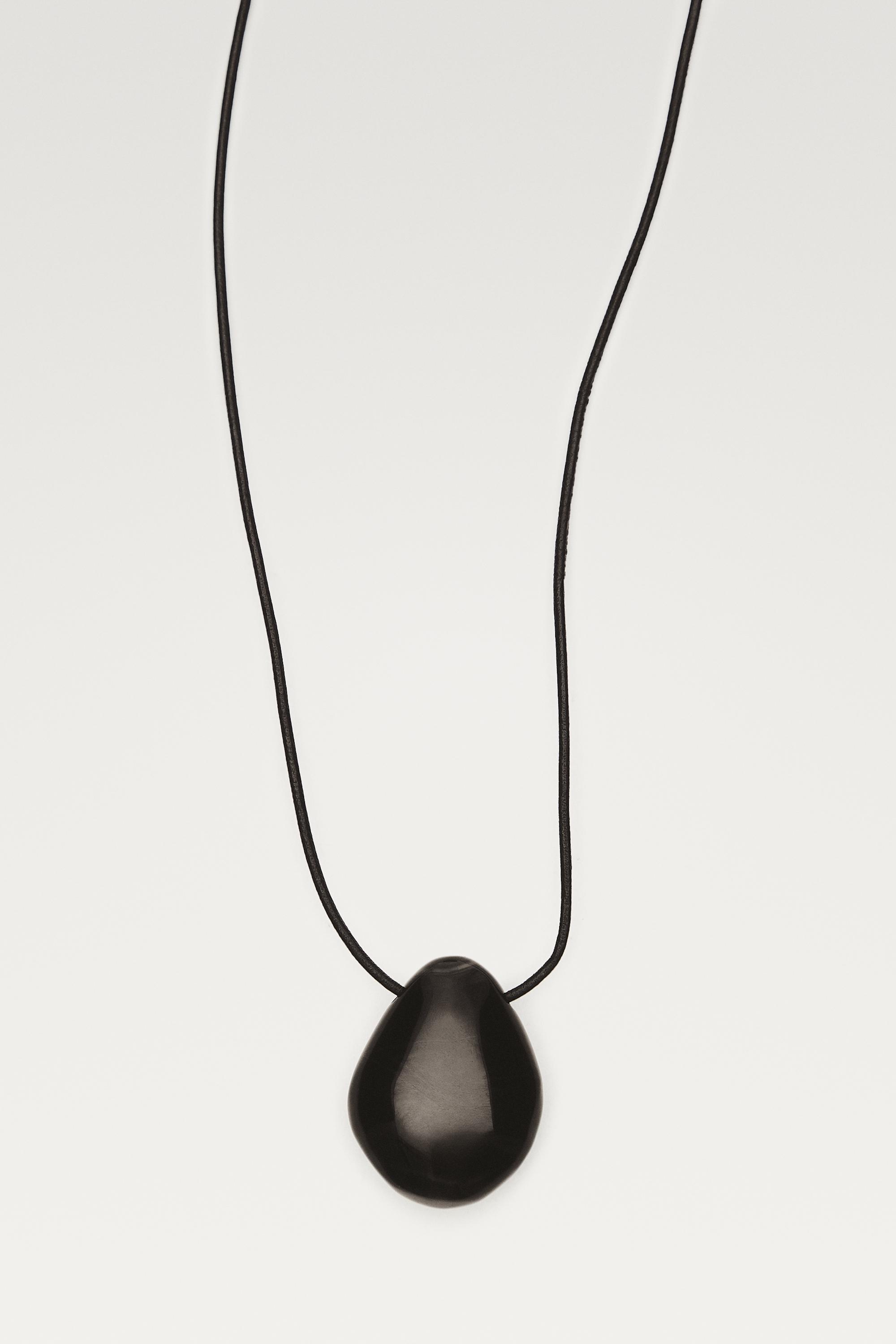 Stone pendant necklace — MOLE BROWN