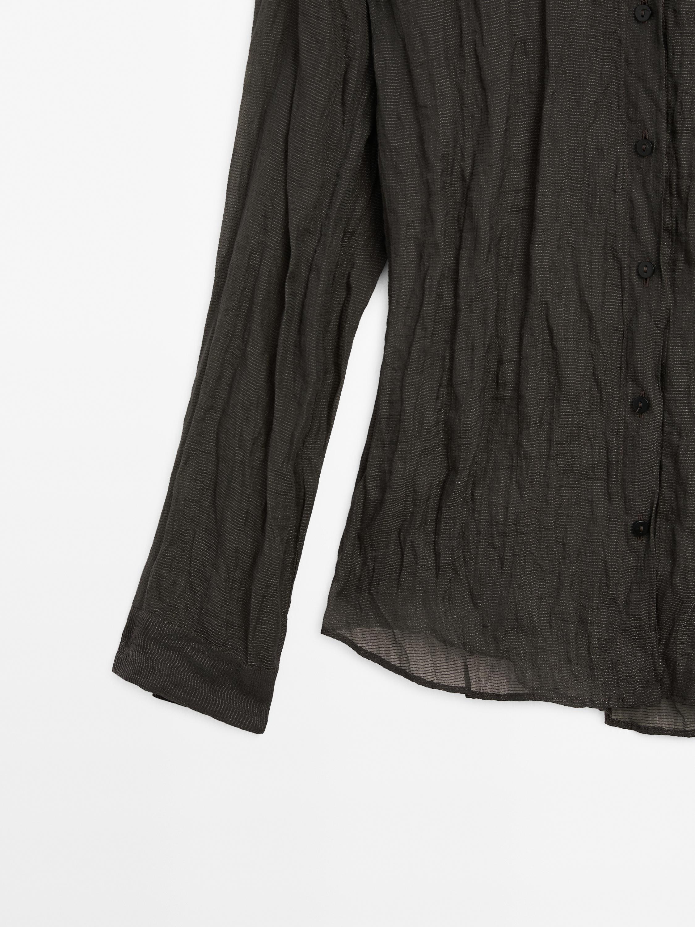 Long creased-effect shirt - Limited Edition
