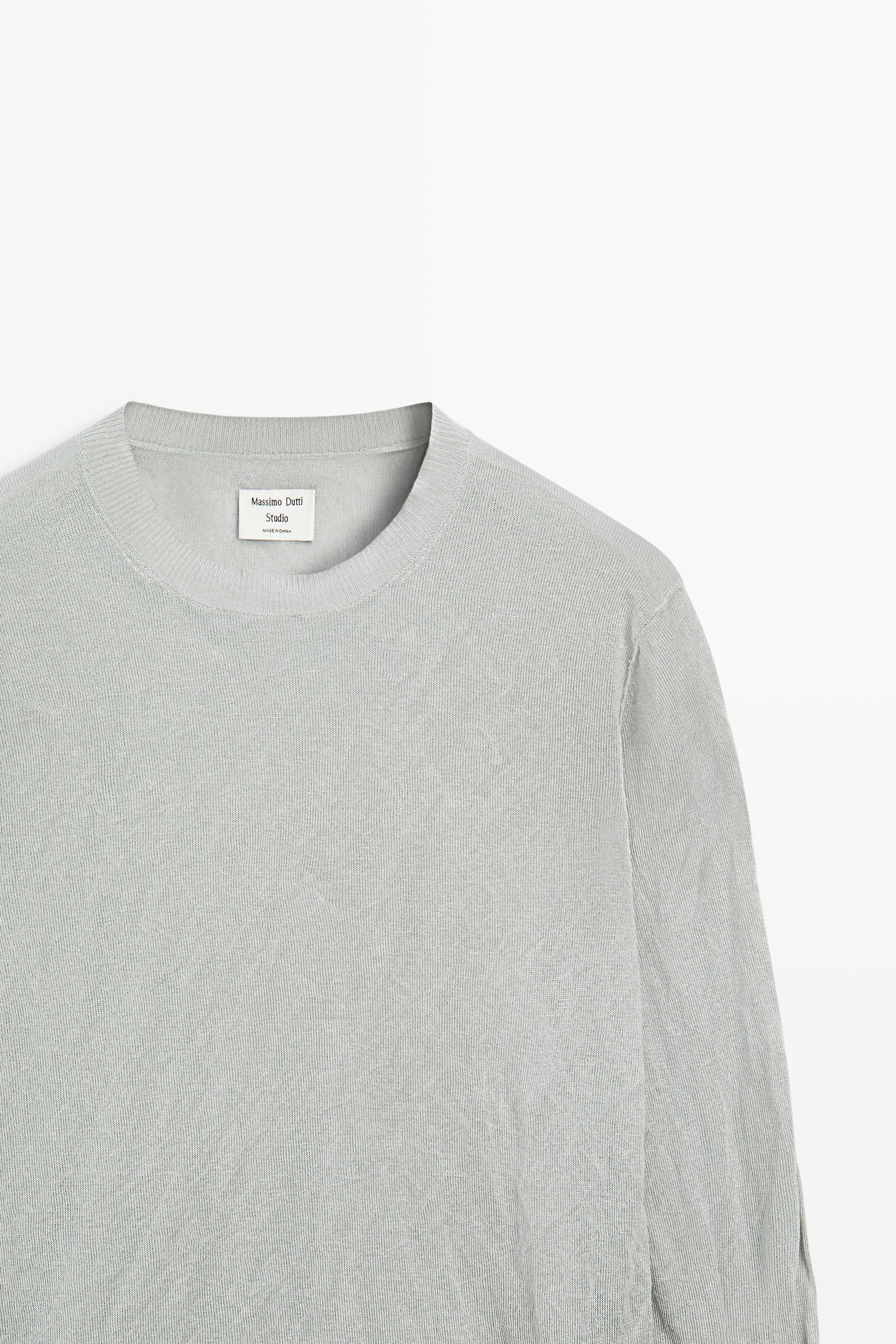 Long sleeve fine knit sweater - STUDIO - thumbnail 3