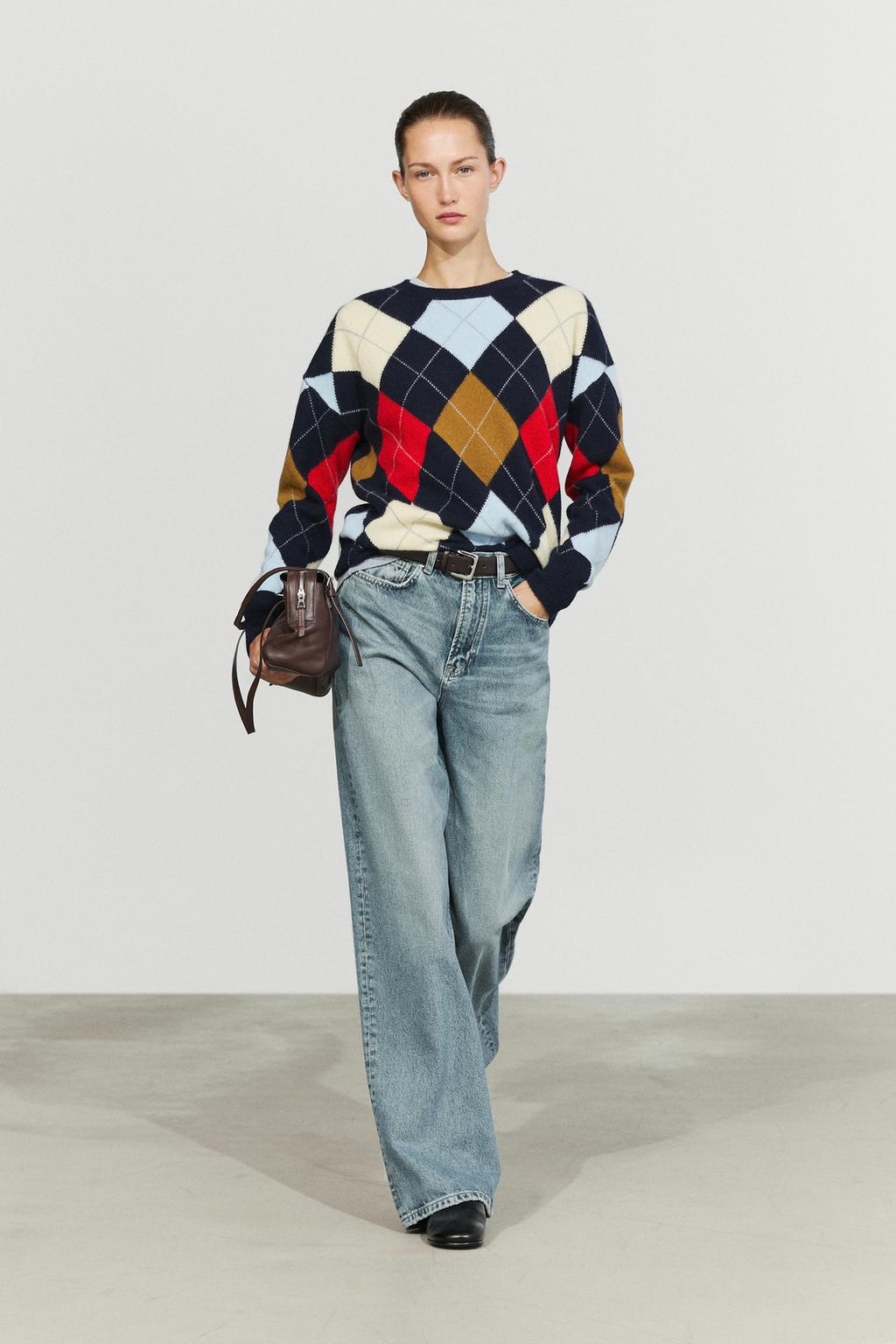 Massimo Dutti 100% yun arqayl toxunma sviter