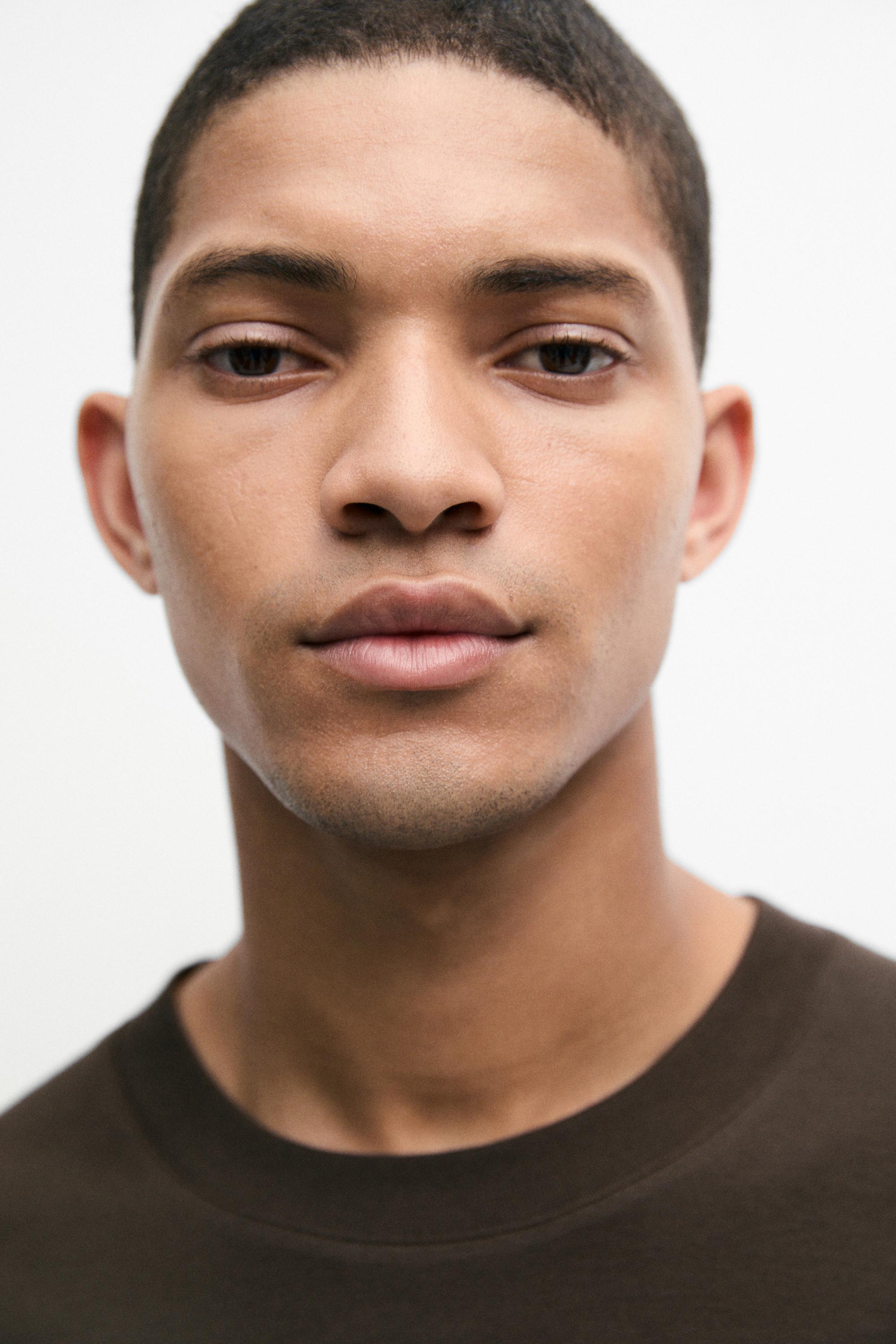100% cotton long sleeve T-shirt — PALE OCHRE