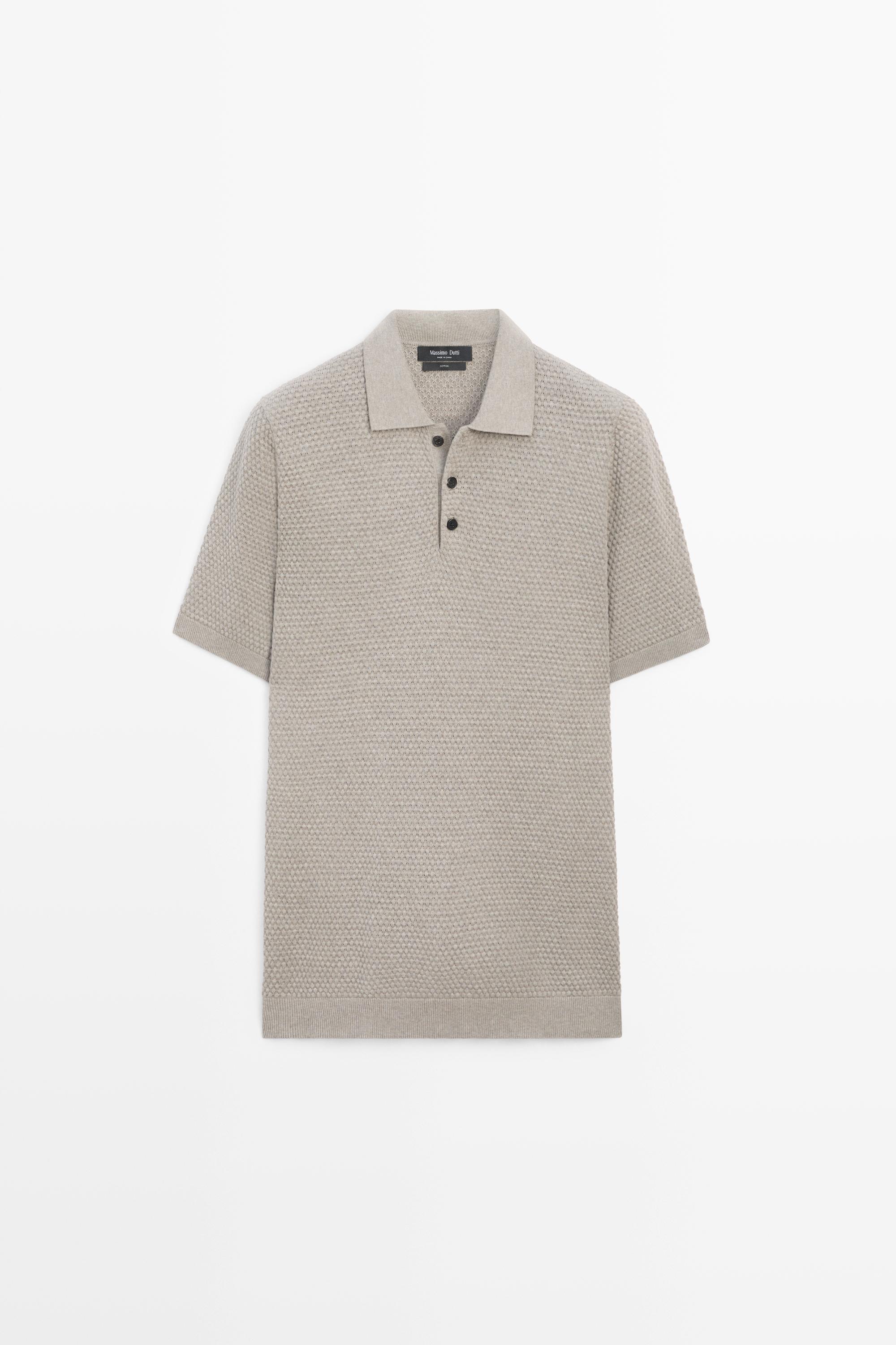Polo en maille 100 % coton à manches courtes