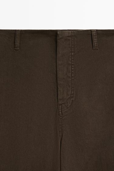 Pants carrot fit seam details — Chocolate 4