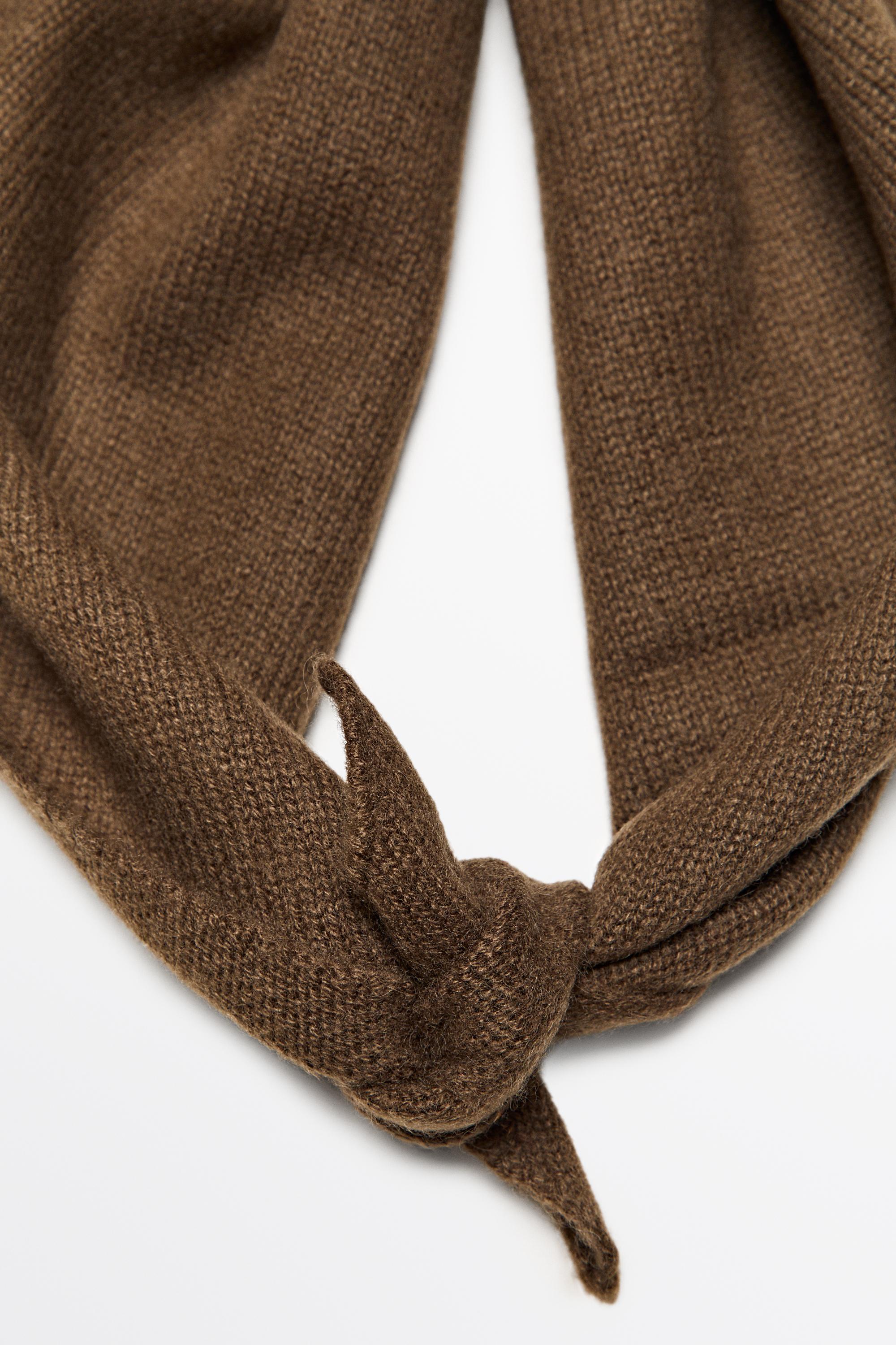 100% Cashmere Bandana — Caramel