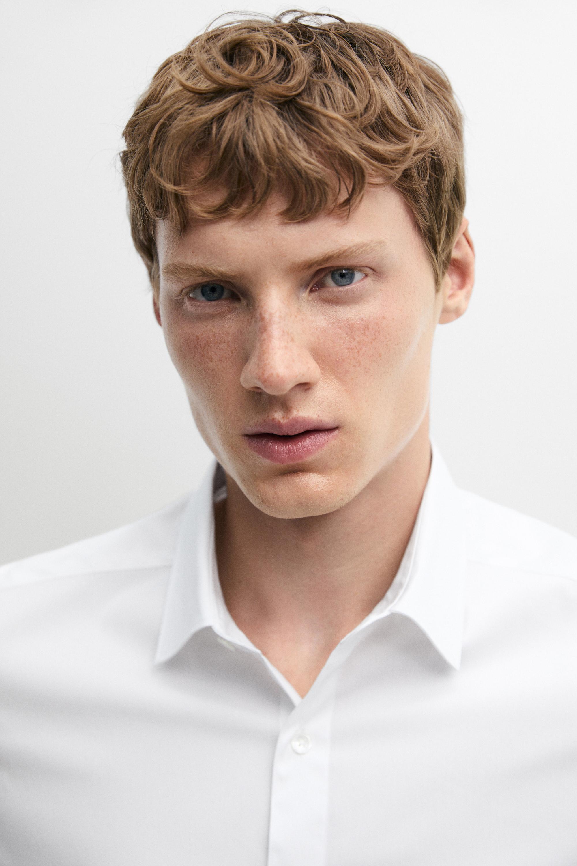 Slim fit stretch shirt — WHITE