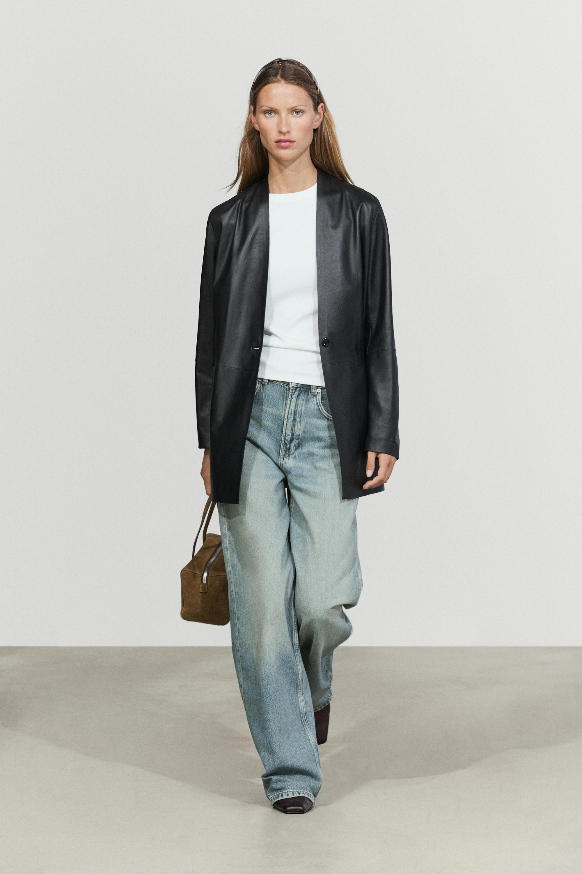 High-waist wide-leg jeans — BLUE