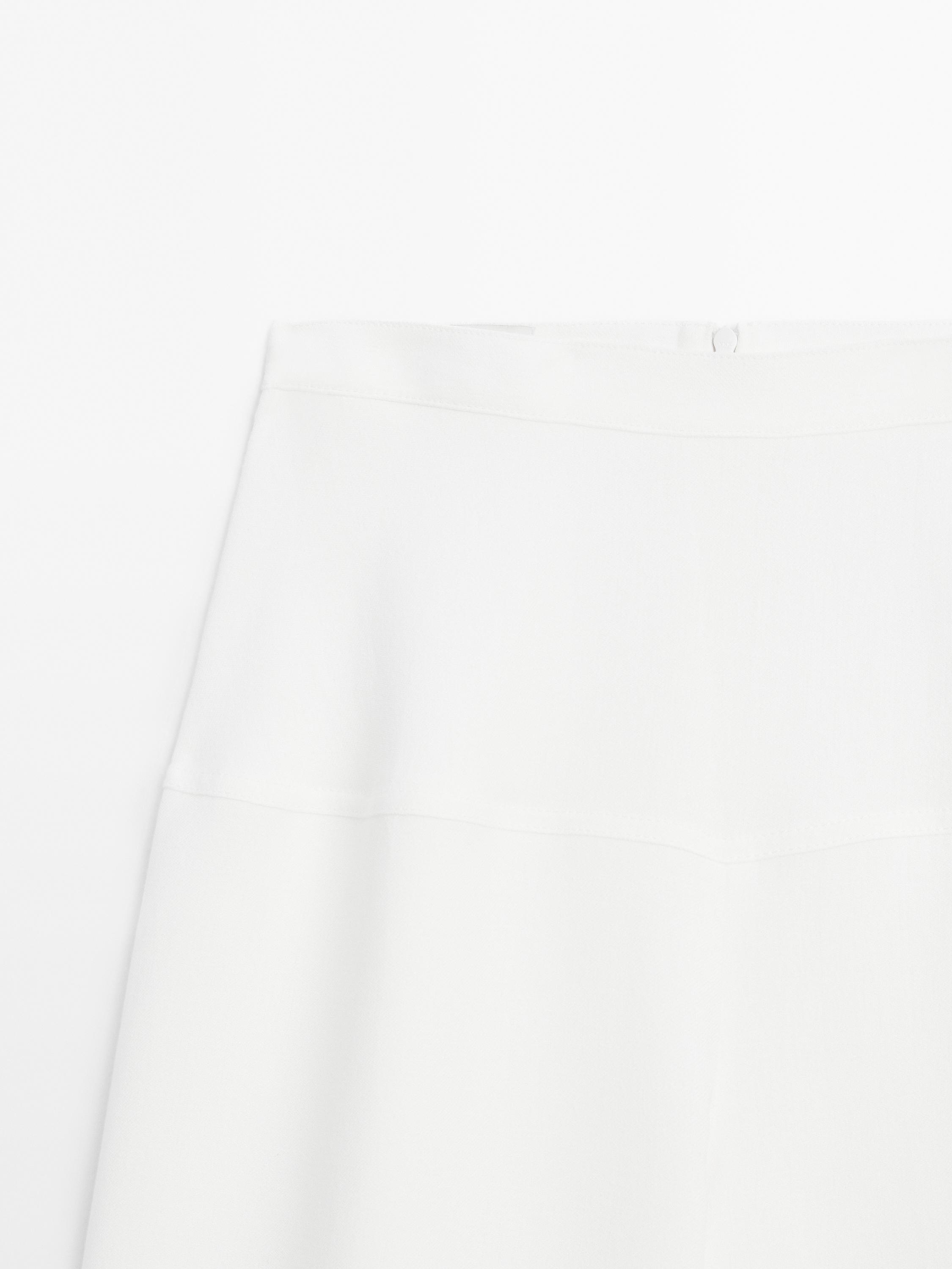 Flowing linen blend trousers with corset belt - Limited Edition