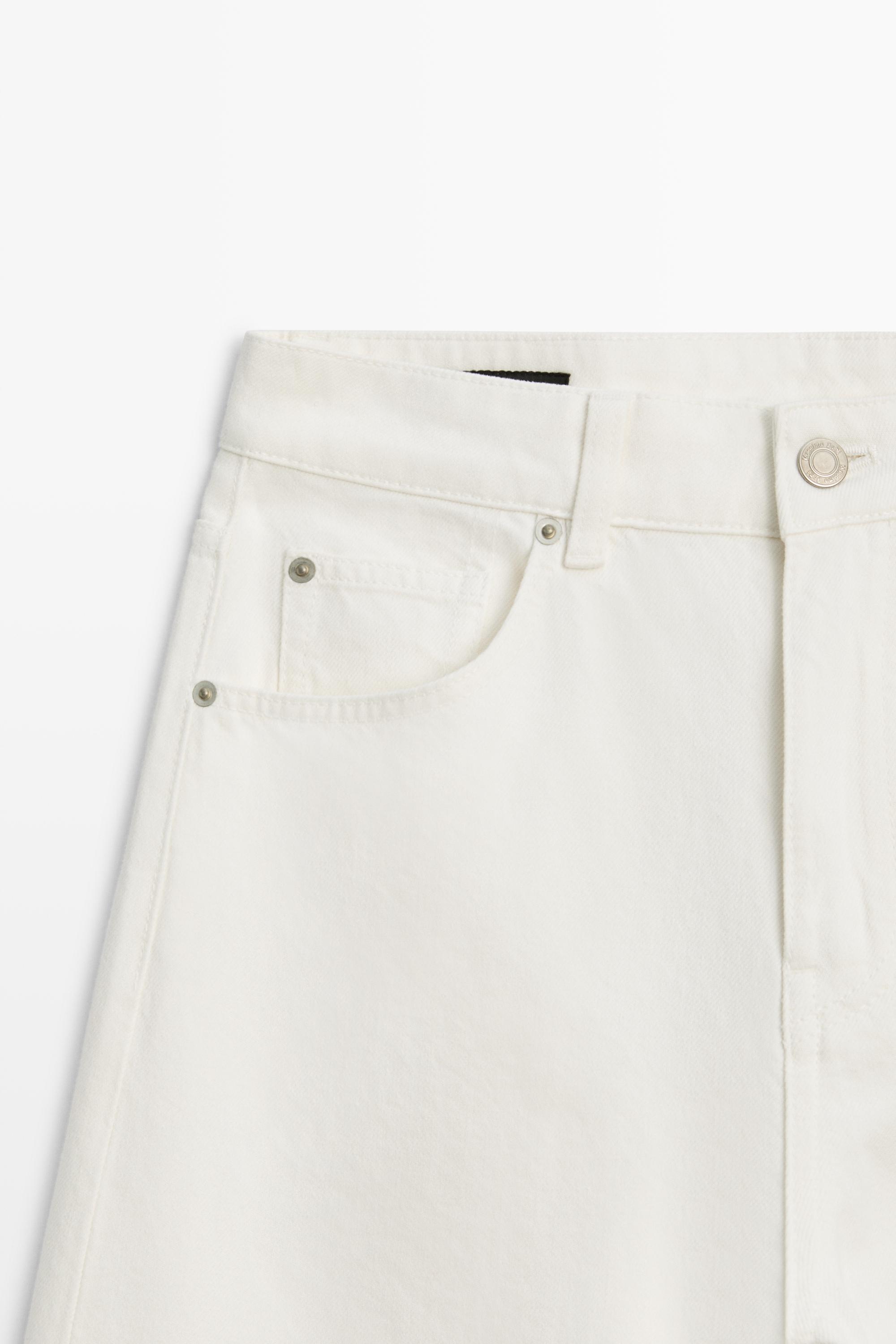 High-waist barrel fit jeans — Off white