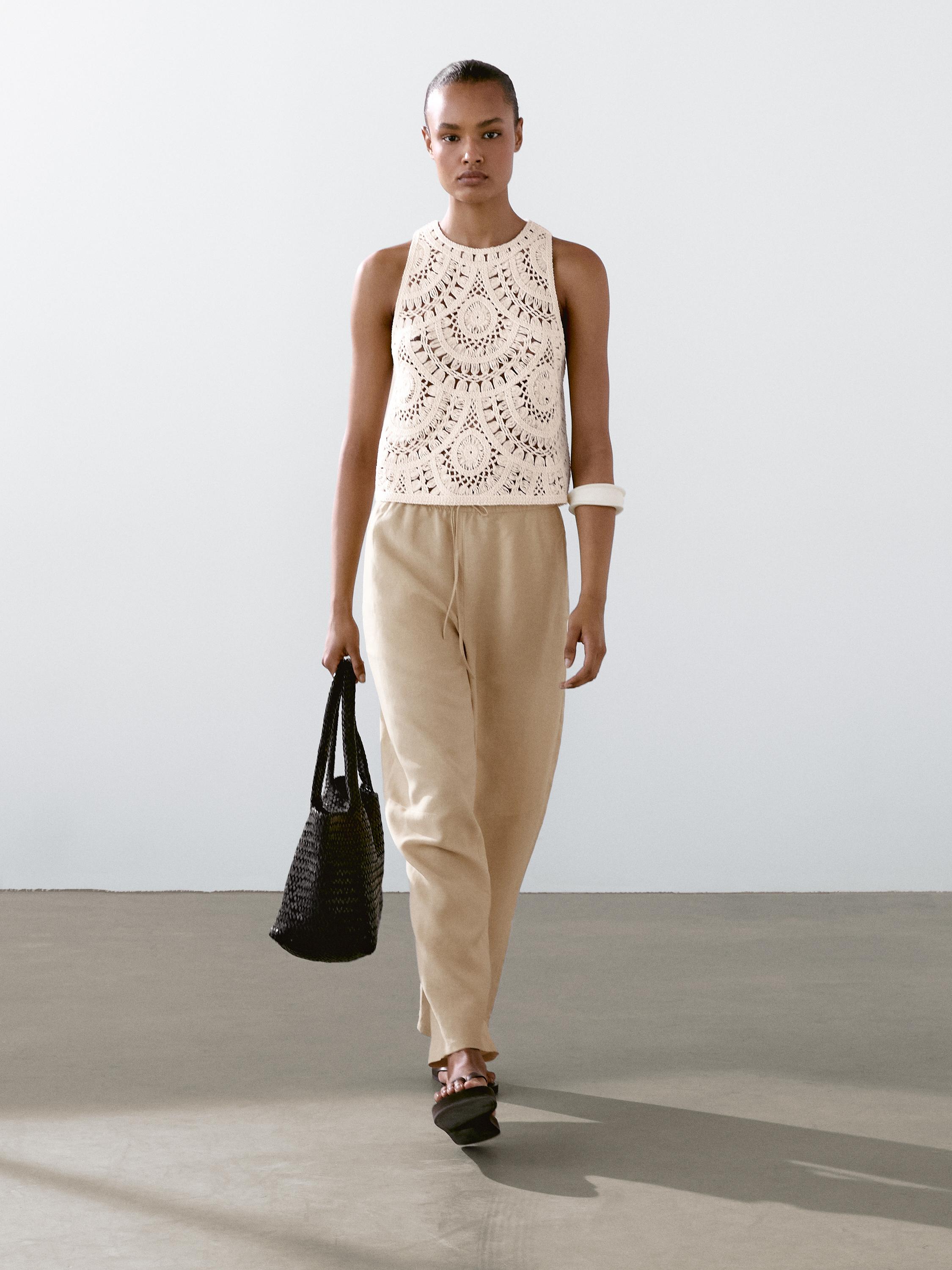 Crochet knit top