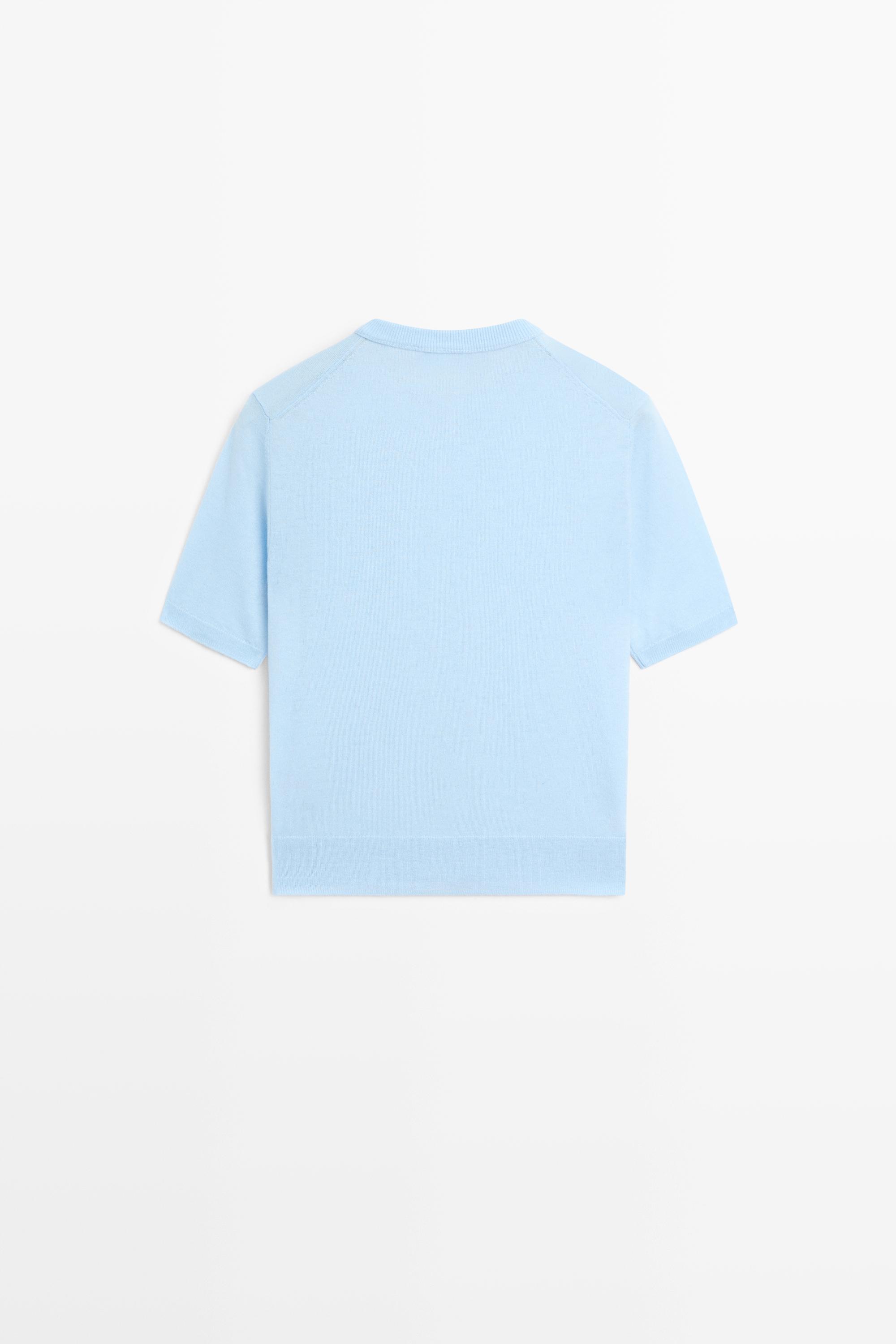 Short sleeve cardigan — SKY BLUE