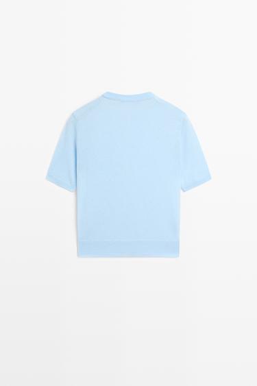 Short sleeve cardigan — SKY BLUE 6