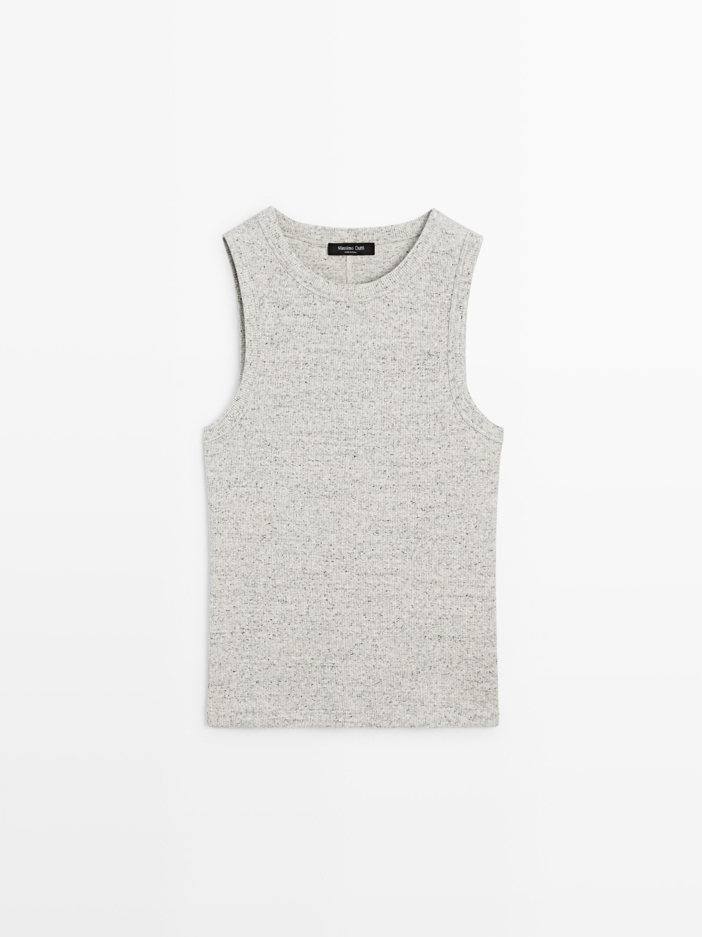Camiseta sin mangas mezcla algodón